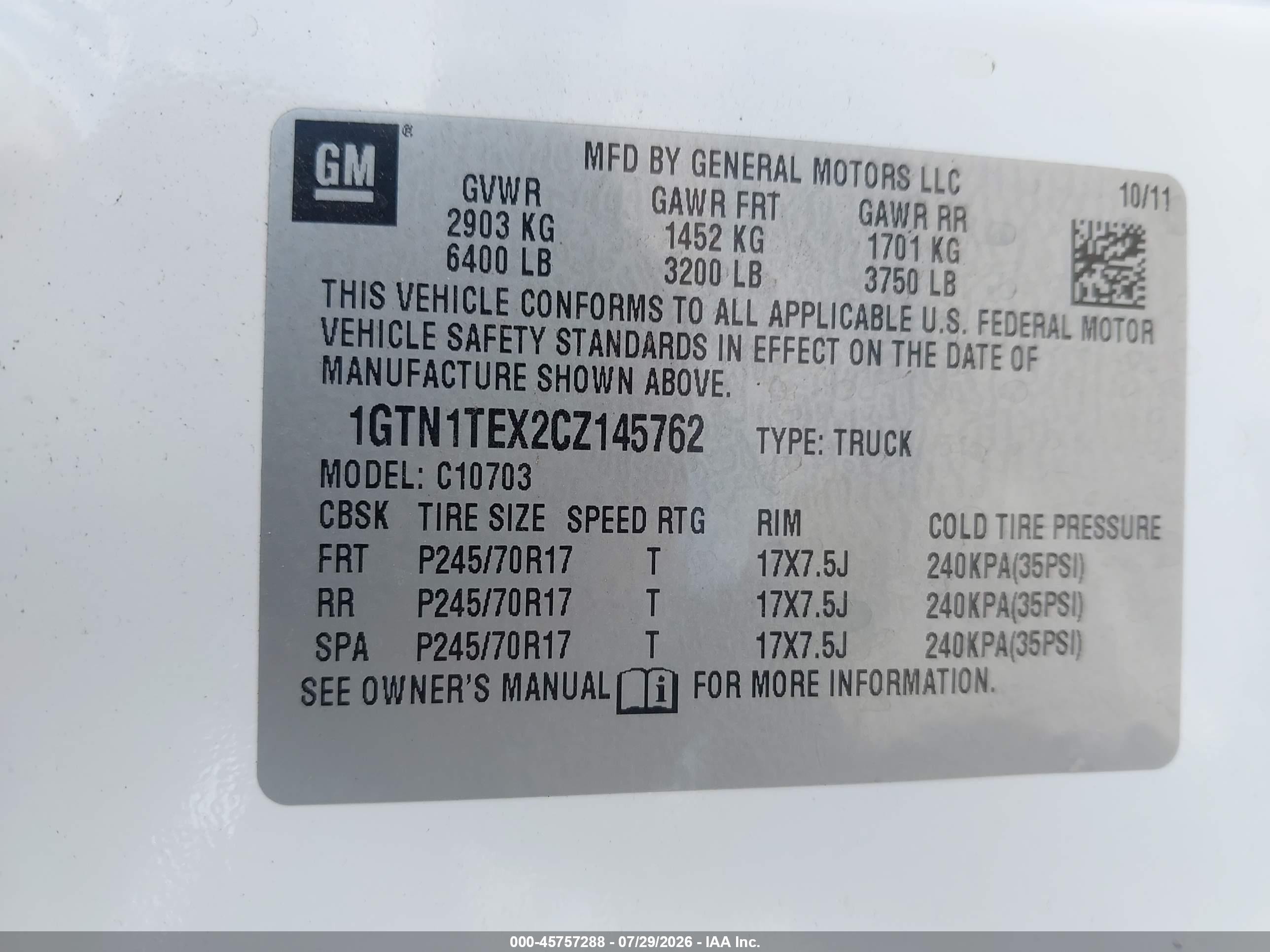 2012 Gmc Sierra 1500 Work Truck White vin: 1GTN1TEX2CZ145762