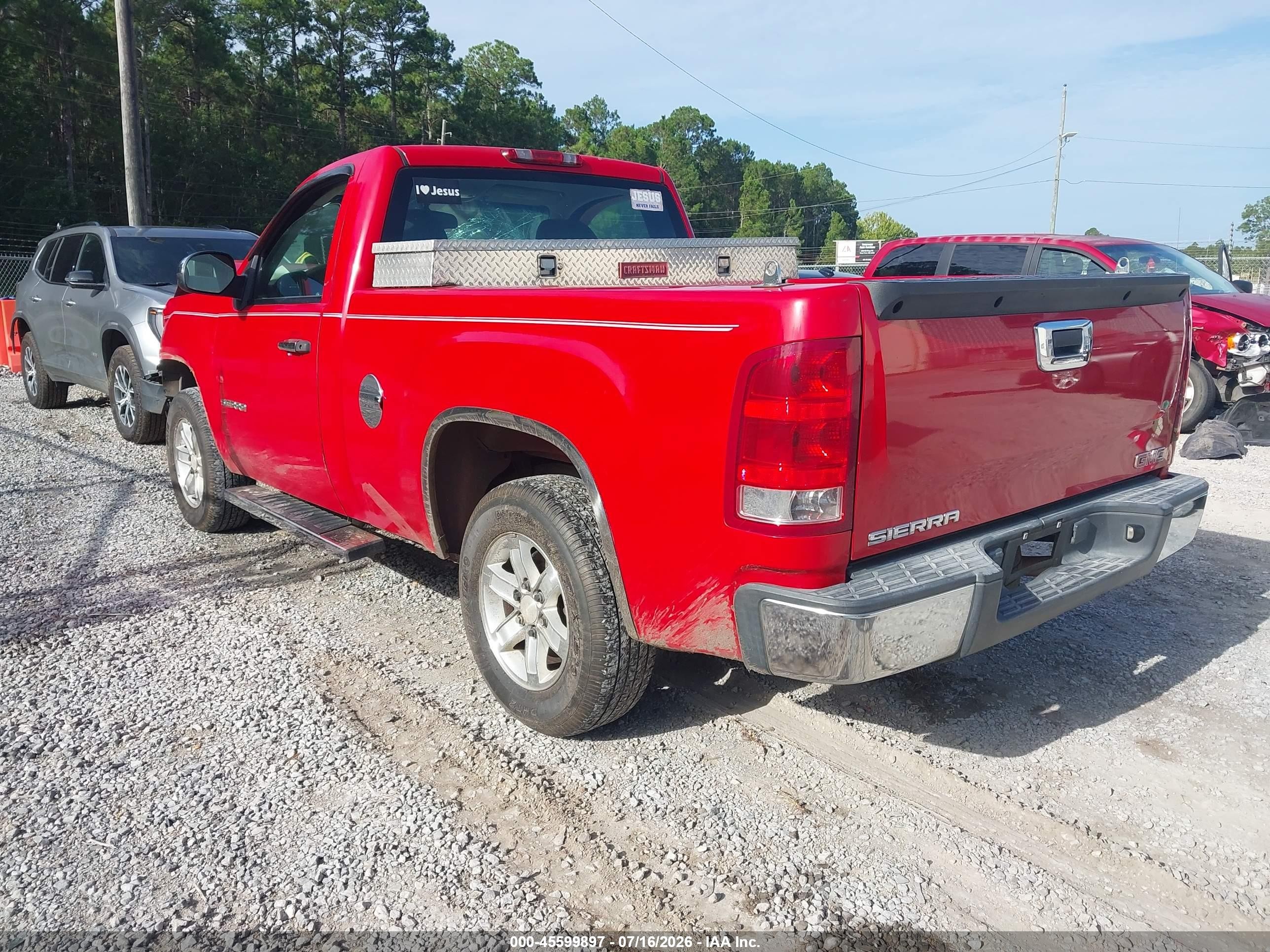 2011 Gmc Sierra 1500 Work Truck Red vin: 1GTN1TEX4BZ119906