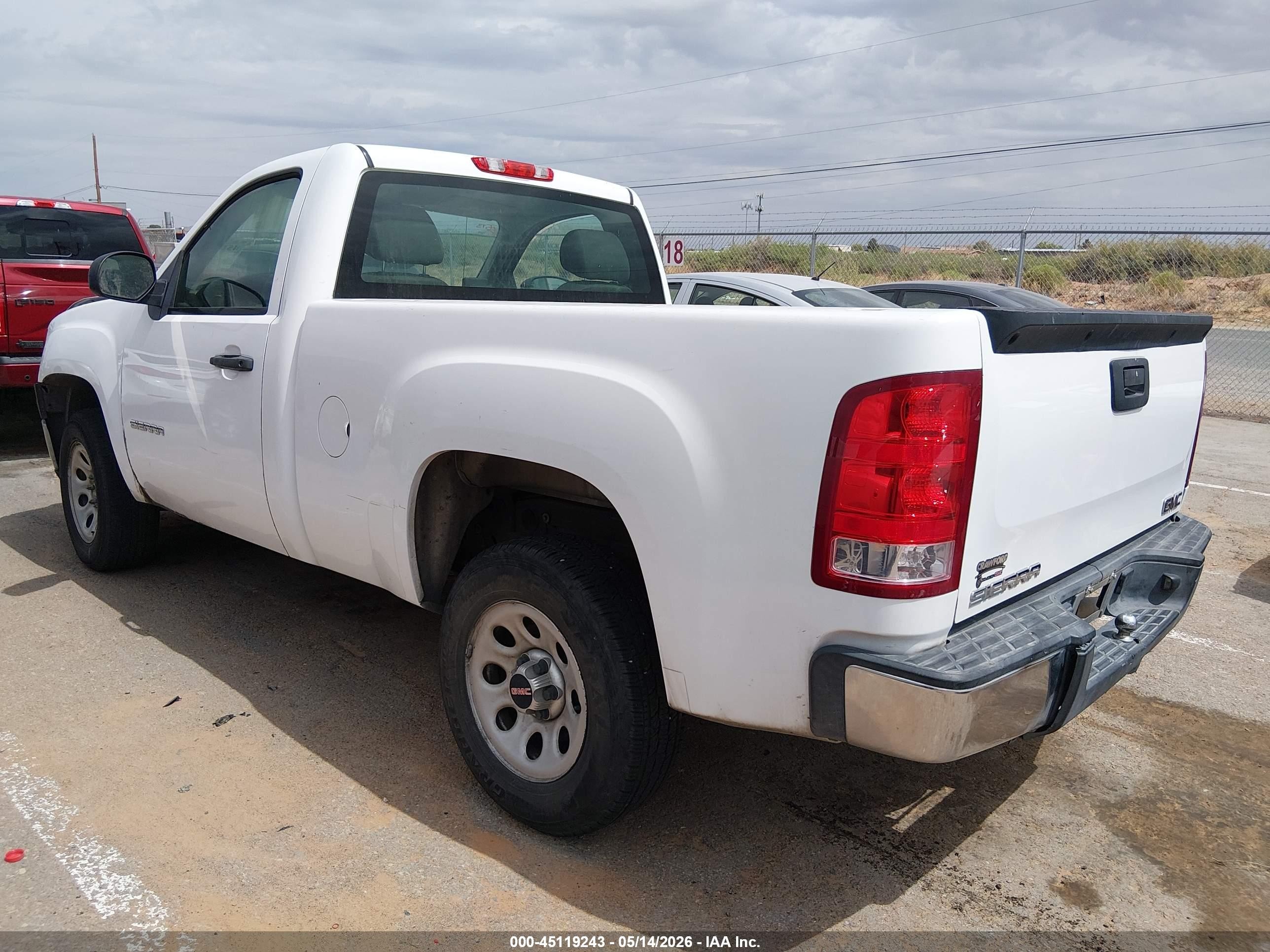 2011 Gmc Sierra 1500 Work Truck White vin: 1GTN1TEX4BZ407540