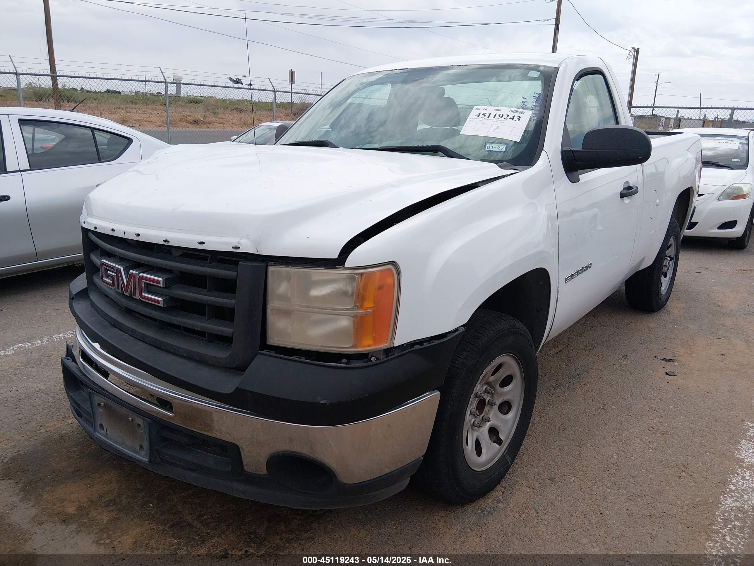2011 Gmc Sierra 1500 Work Truck White vin: 1GTN1TEX4BZ407540