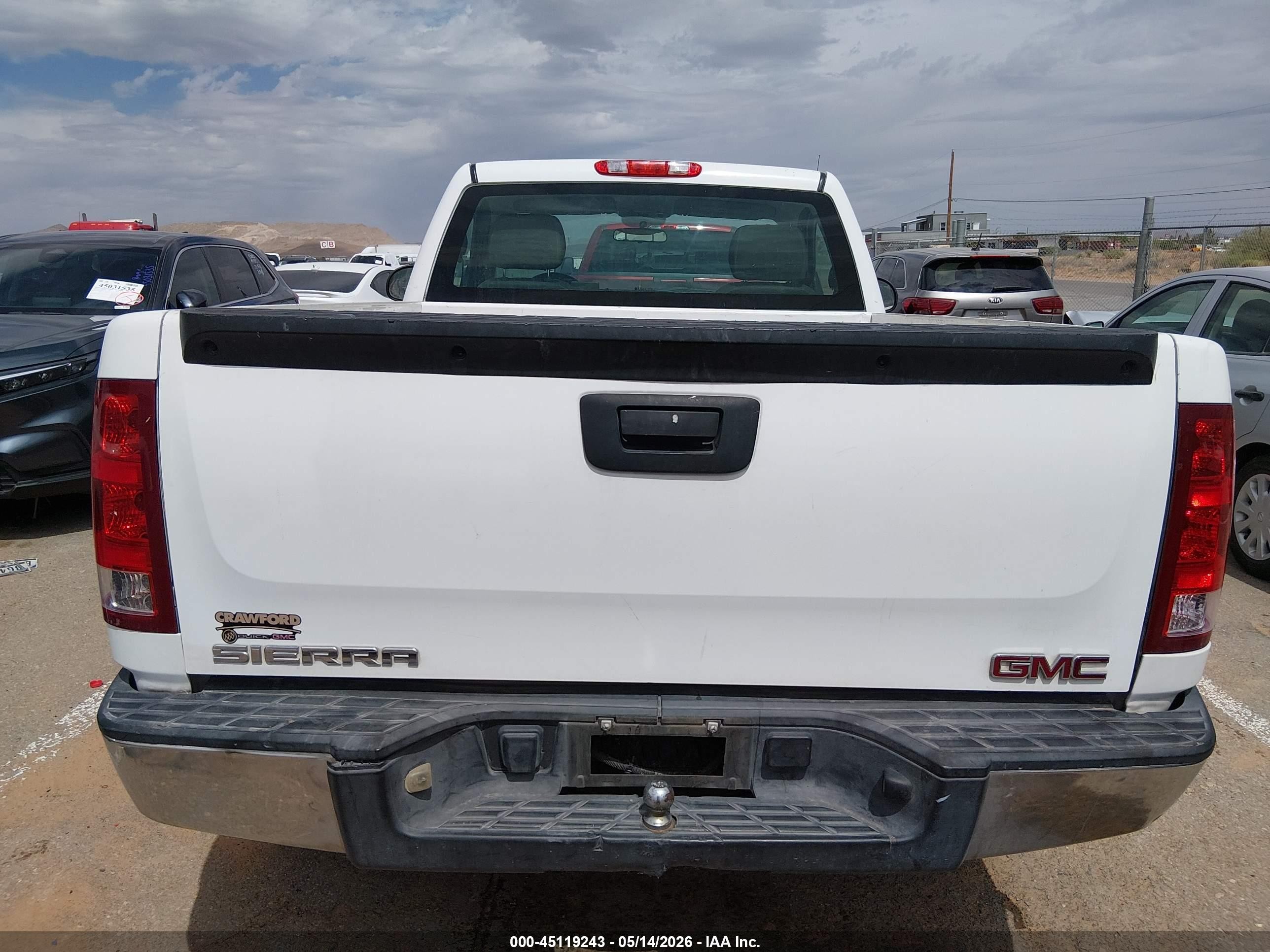 2011 Gmc Sierra 1500 Work Truck White vin: 1GTN1TEX4BZ407540