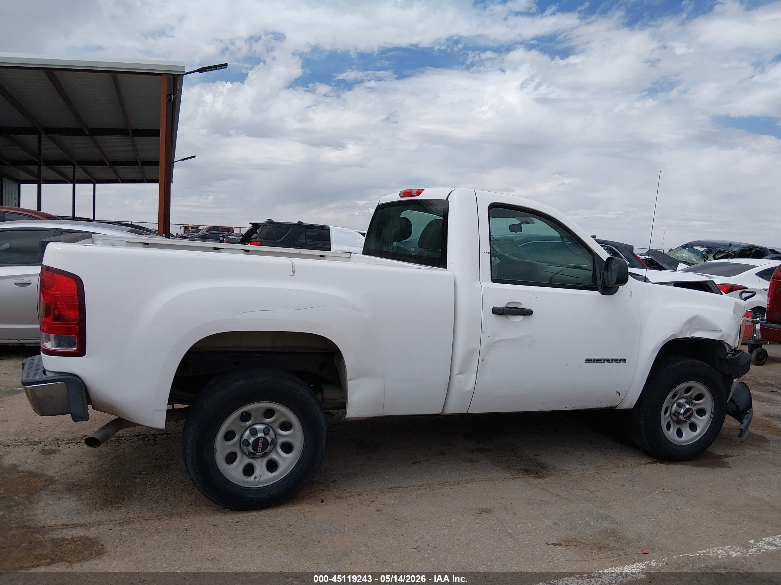 2011 Gmc Sierra 1500 Work Truck White vin: 1GTN1TEX4BZ407540