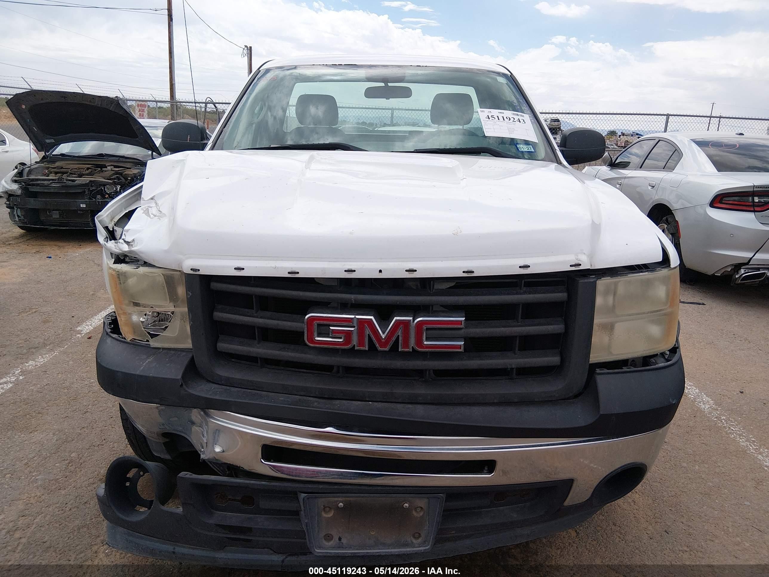 2011 Gmc Sierra 1500 Work Truck White vin: 1GTN1TEX4BZ407540