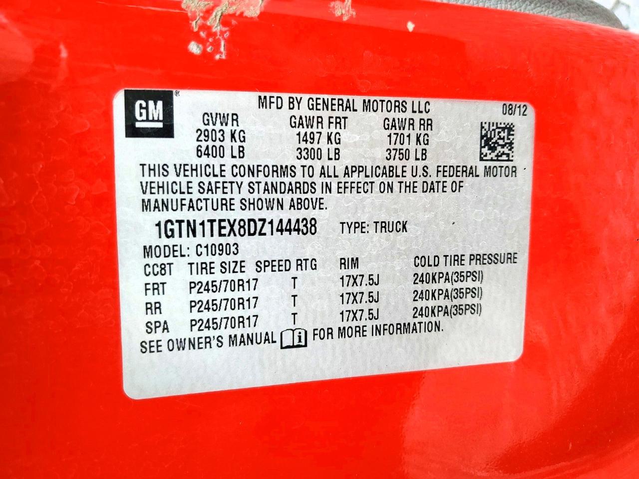 2013 Gmc Sierra C1500 Red vin: 1GTN1TEX8DZ144438