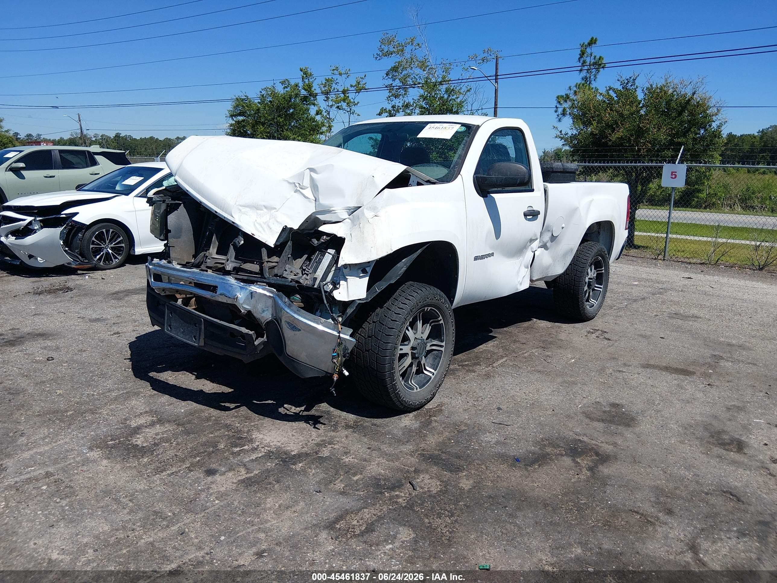 2012 Gmc Sierra 1500 Work Truck White vin: 1GTN1TEXXCZ351394