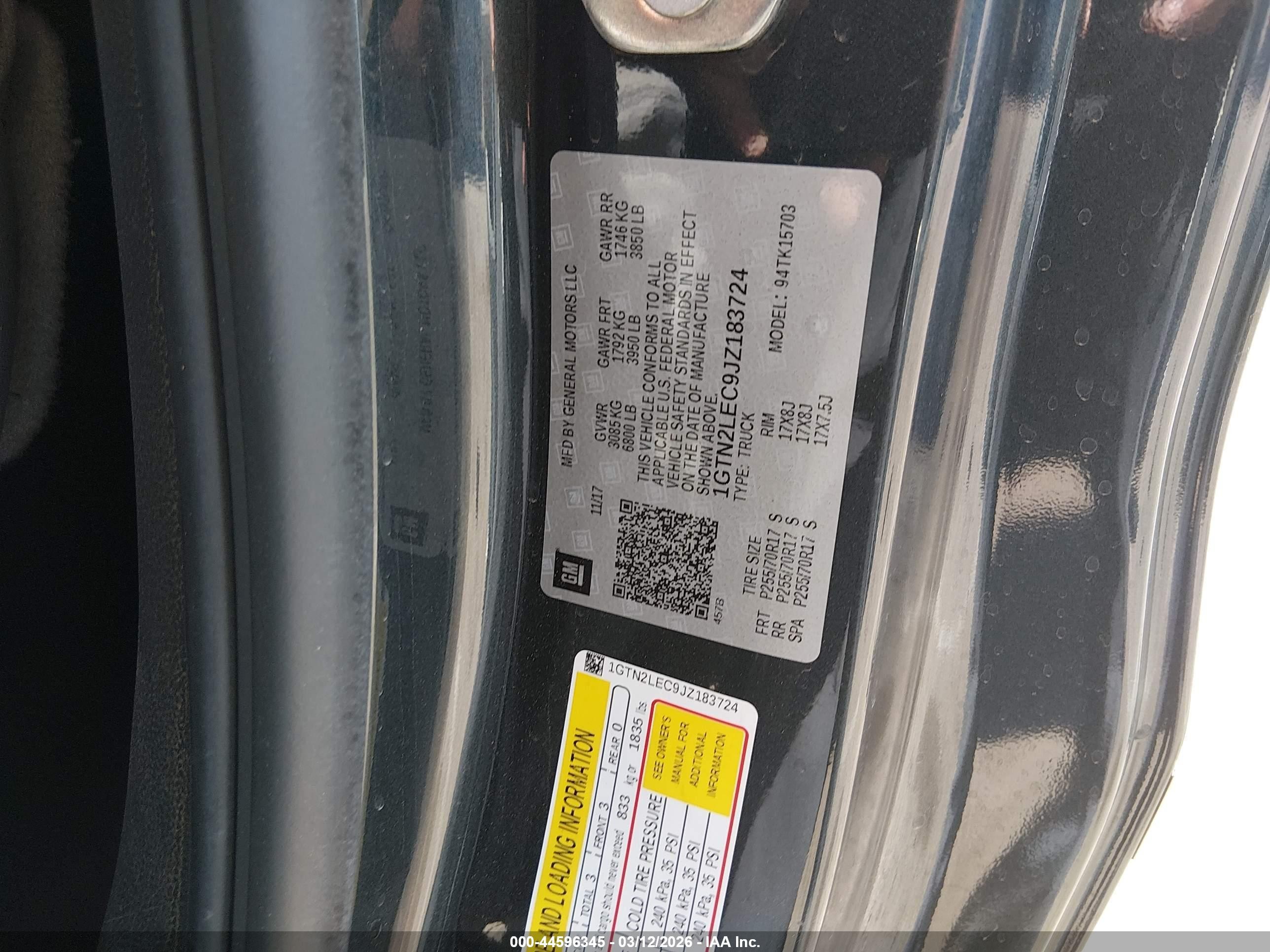 2018 Gmc Sierra 1500 Gray vin: 1GTN2LEC9JZ183724