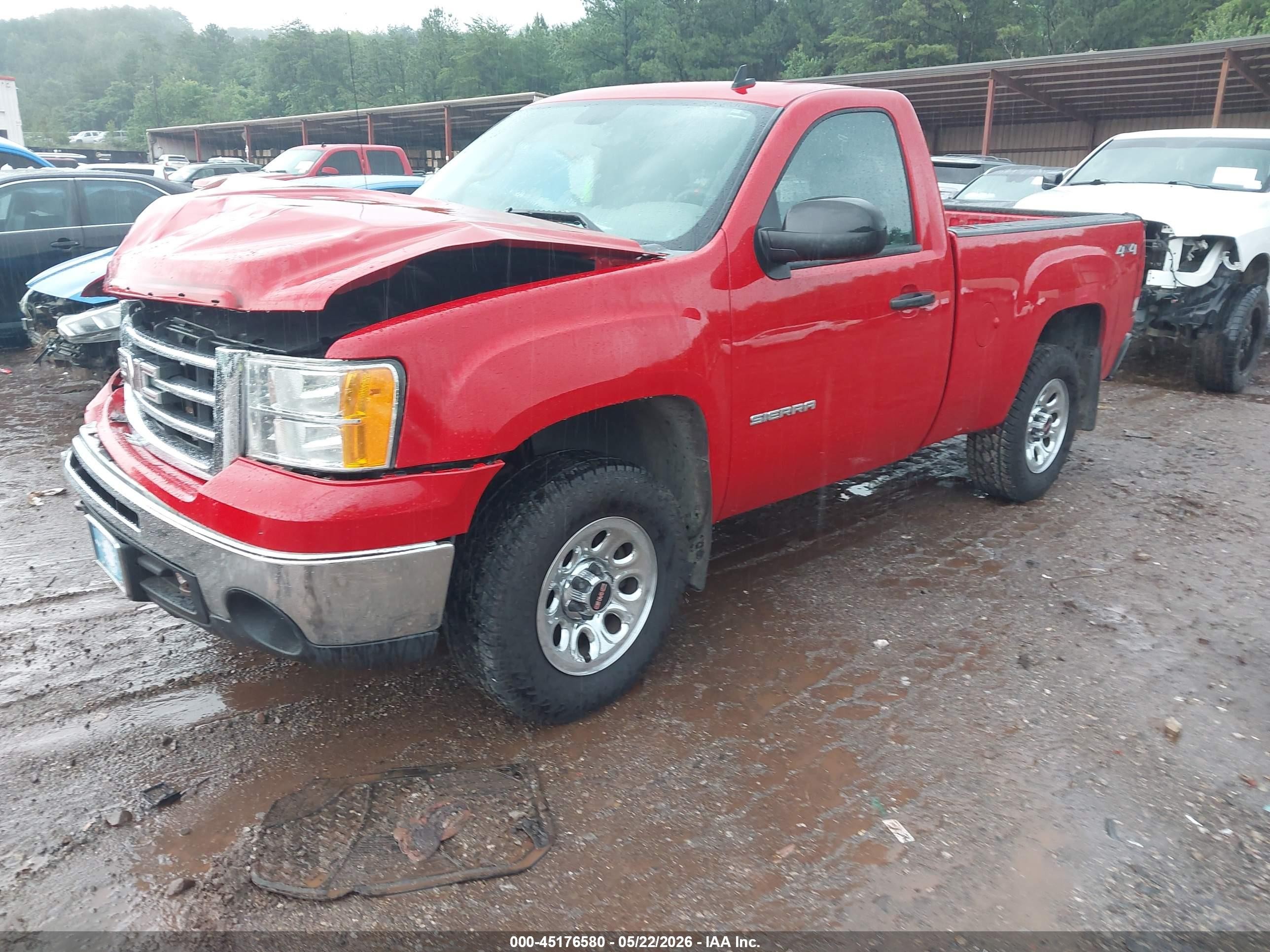 2013 Gmc Sierra 1500 Work Truck Red vin: 1GTN2TE00DZ384499