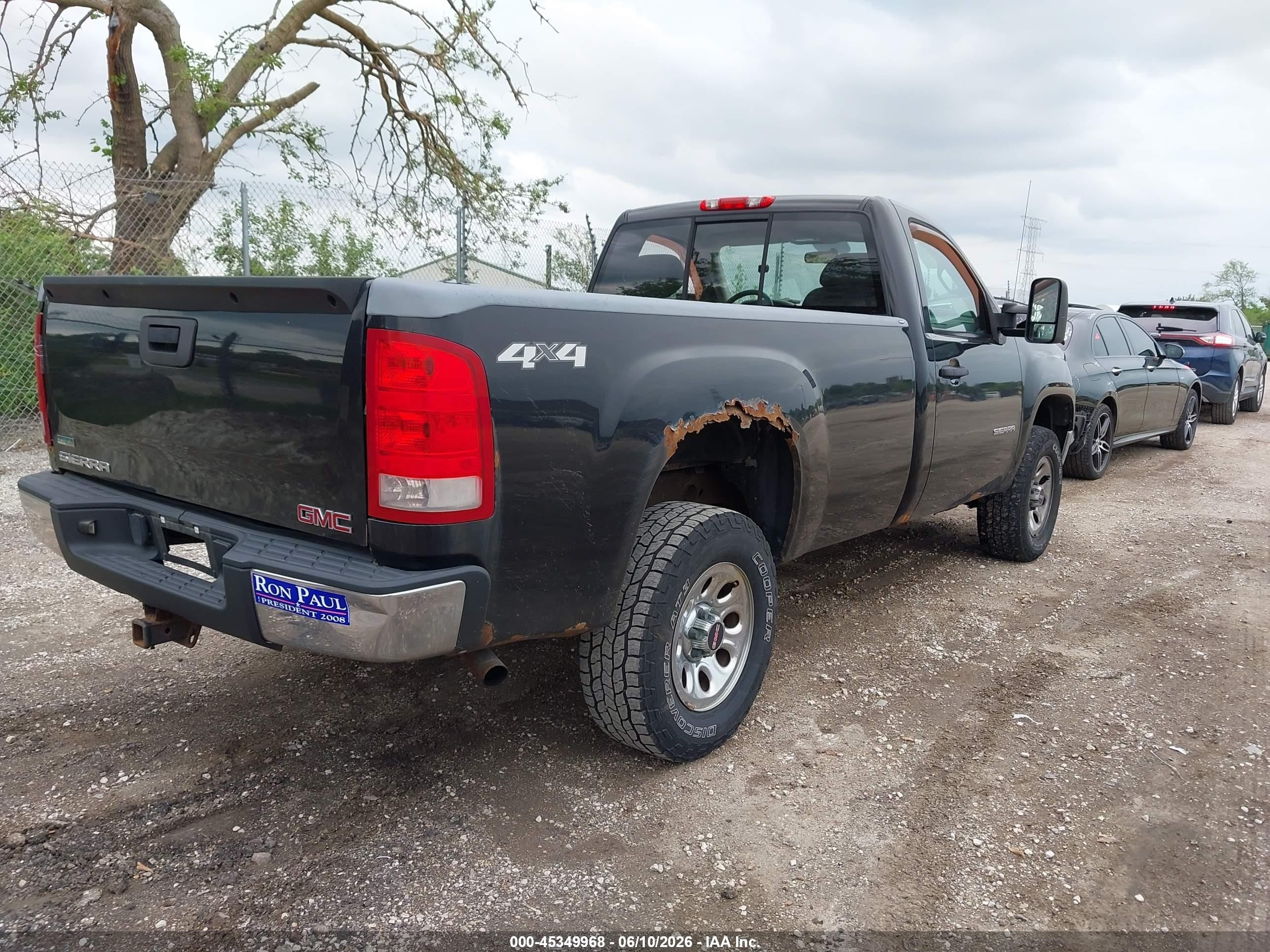 2011 Gmc Sierra 1500 Work Truck Black vin: 1GTN2TE02BZ270632