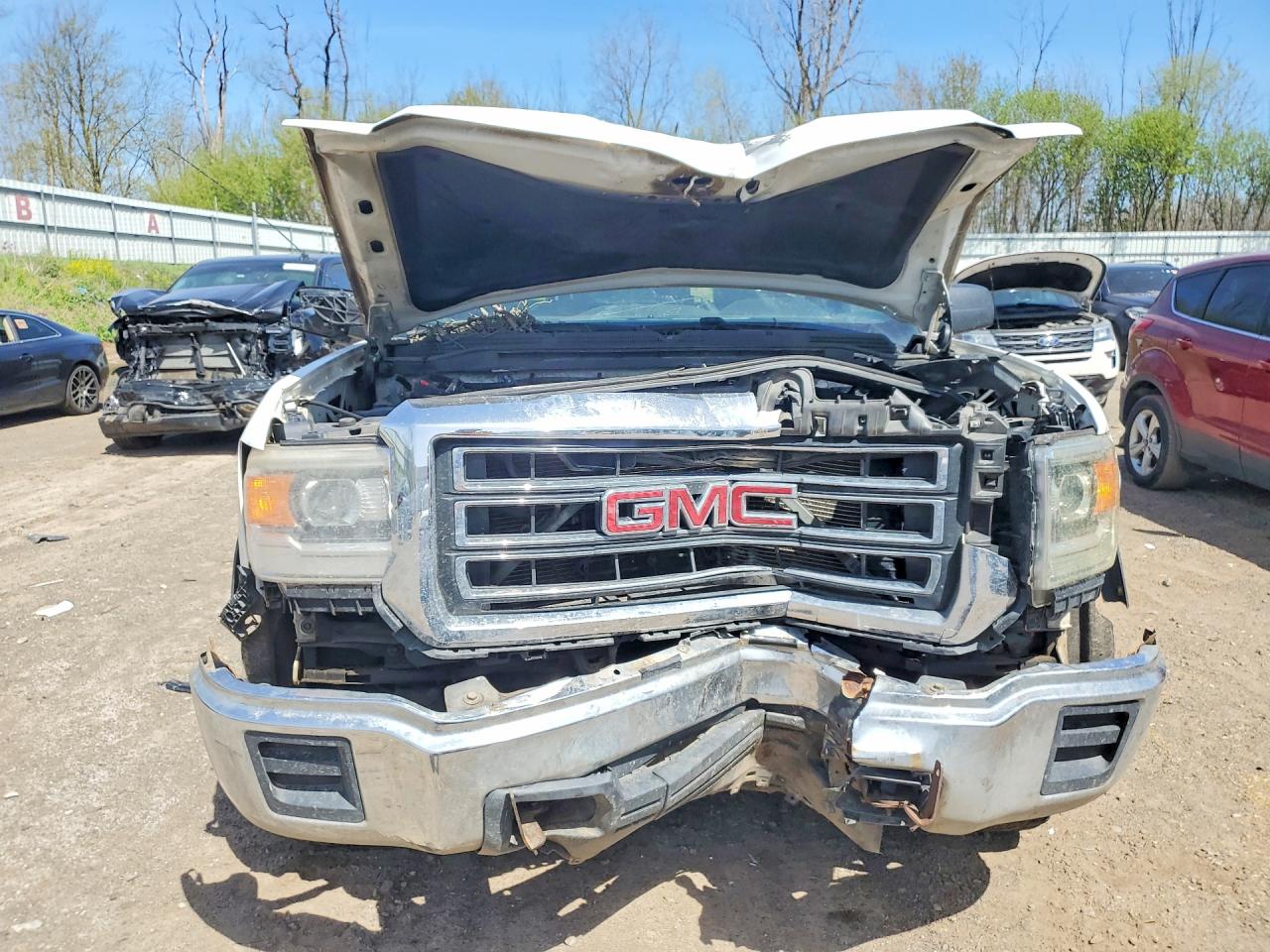 2015 Gmc Sierra K1500 White vin: 1GTN2TEC8FZ167330