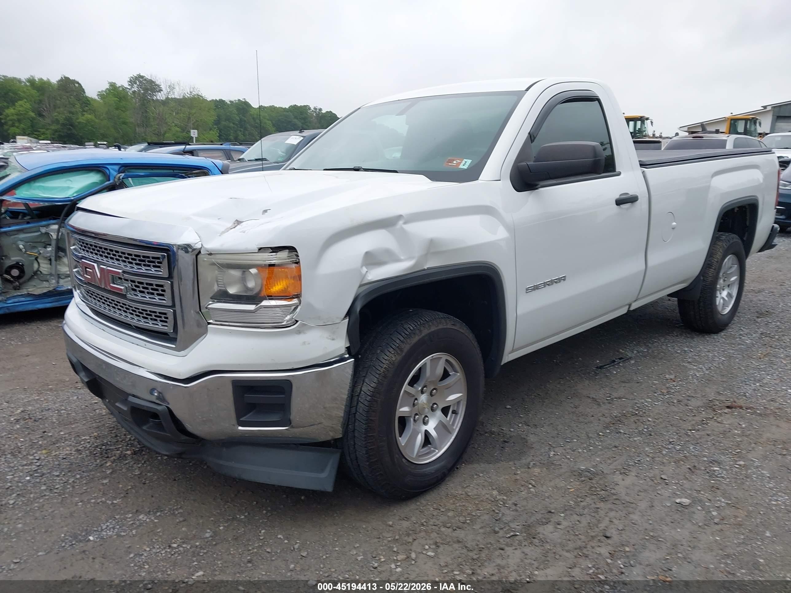 2015 Gmc Sierra 1500   White vin: 1GTN2TEH0FZ247801