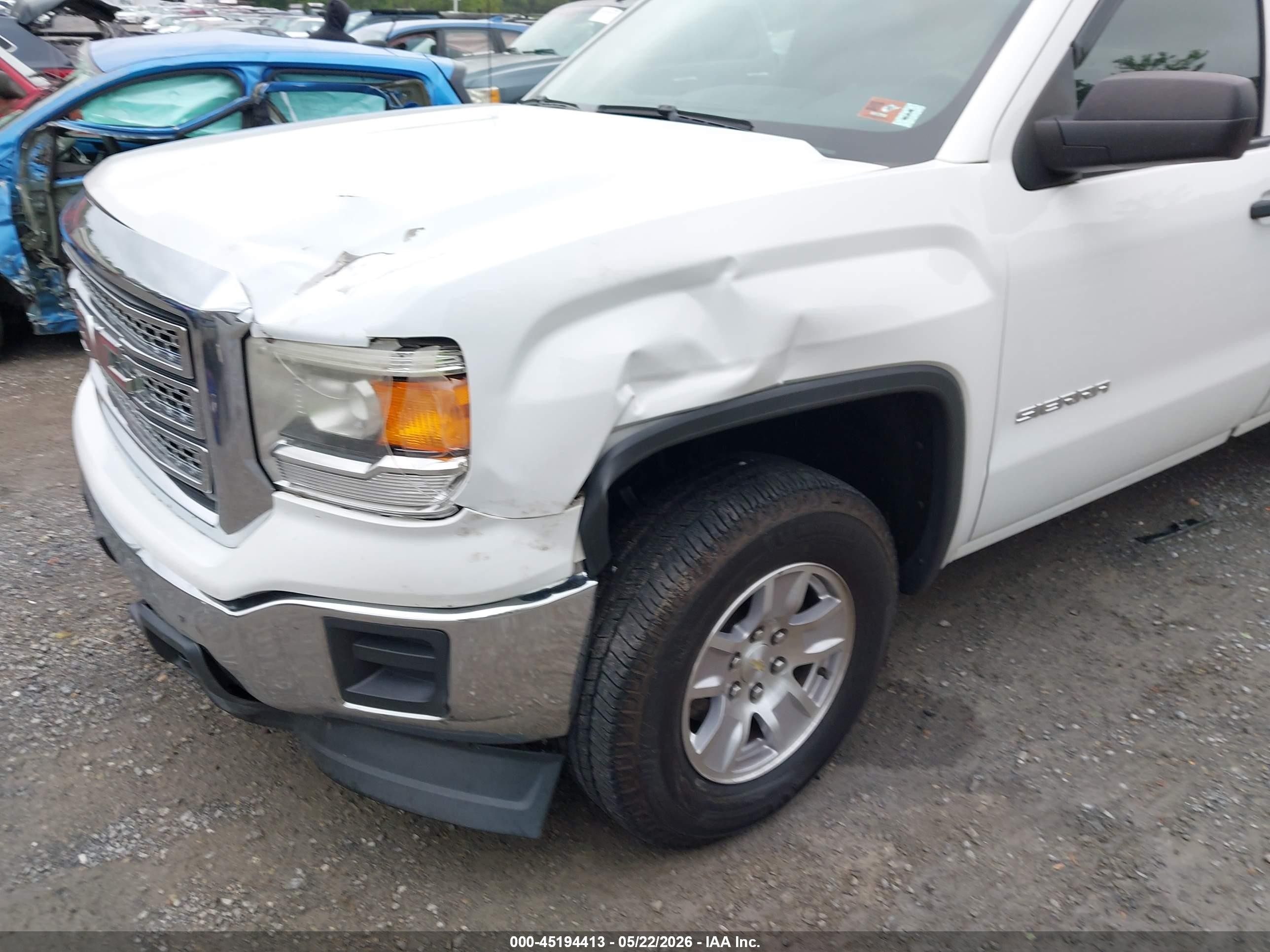 2015 Gmc Sierra 1500   White vin: 1GTN2TEH0FZ247801