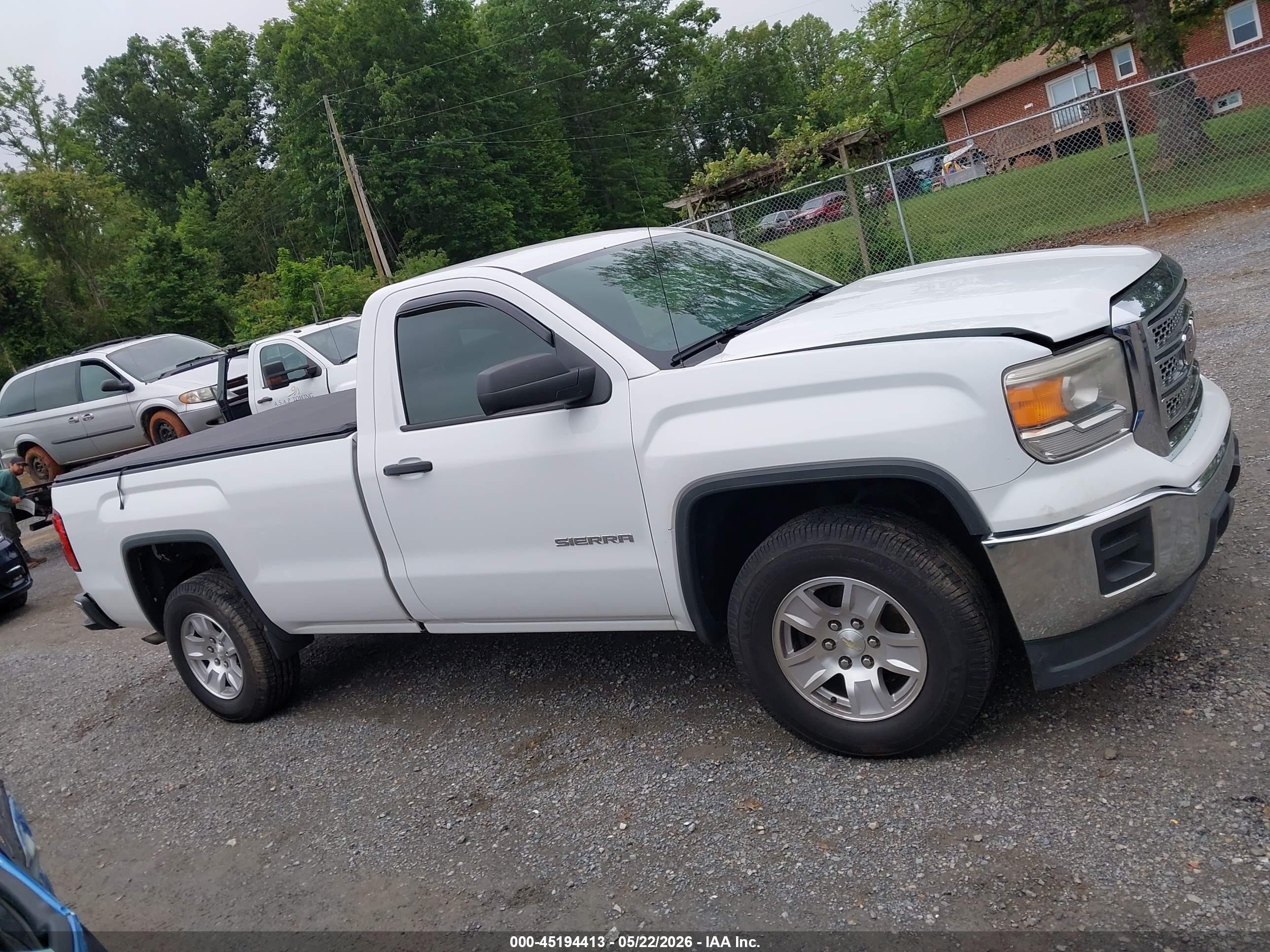 2015 Gmc Sierra 1500   White vin: 1GTN2TEH0FZ247801