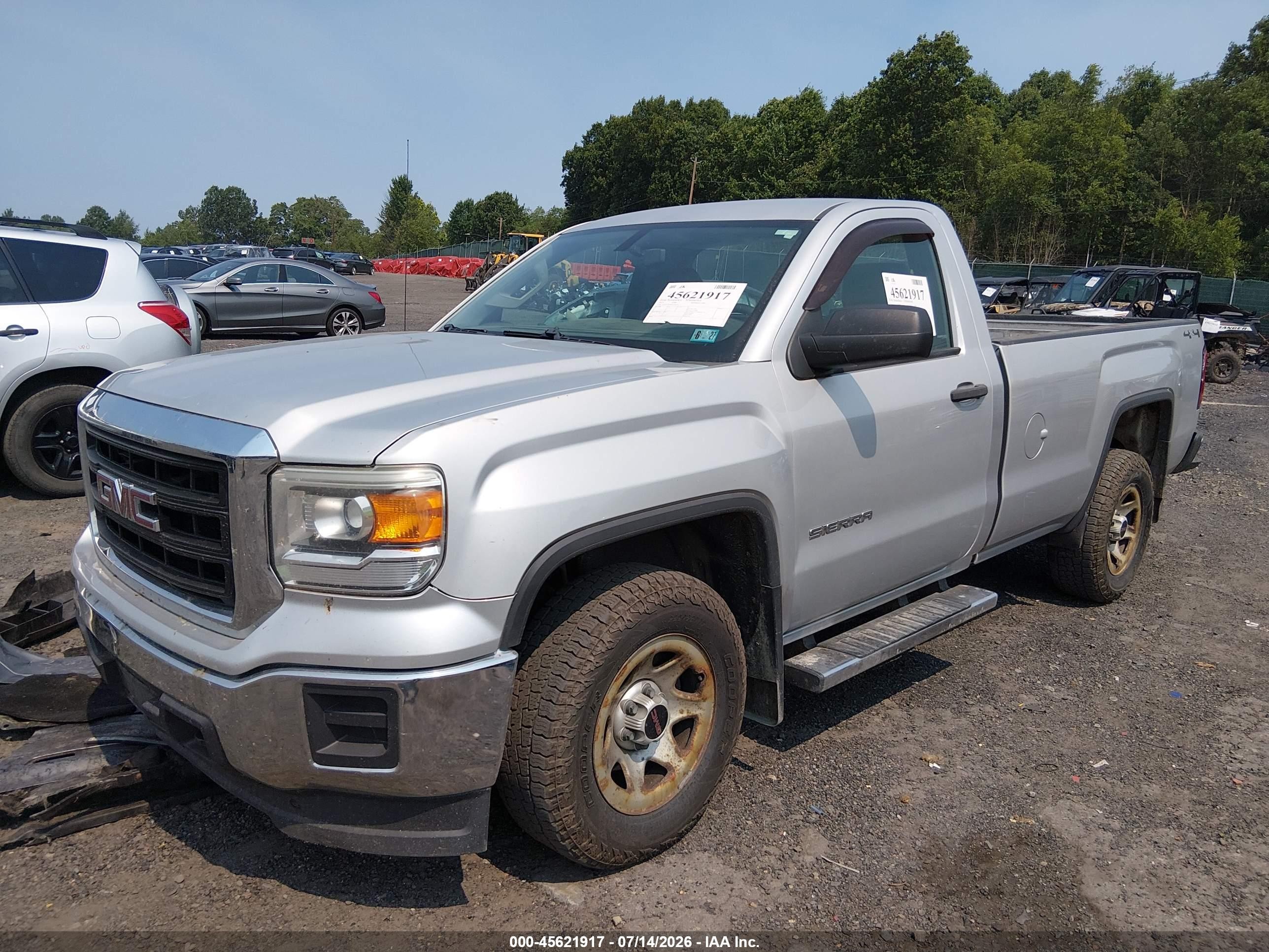 2015 Gmc Sierra 1500   Silver vin: 1GTN2TEH6FZ350673