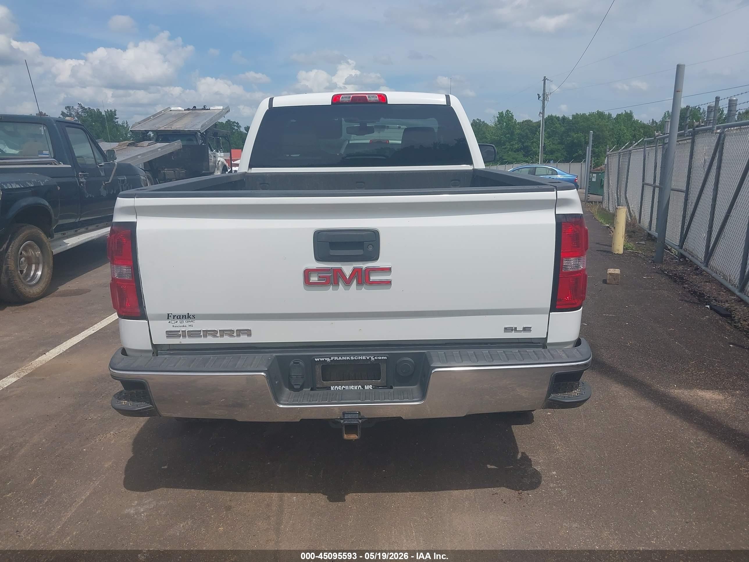 2014 Gmc Sierra 1500 Sle White vin: 1GTN2UEC6EZ122715