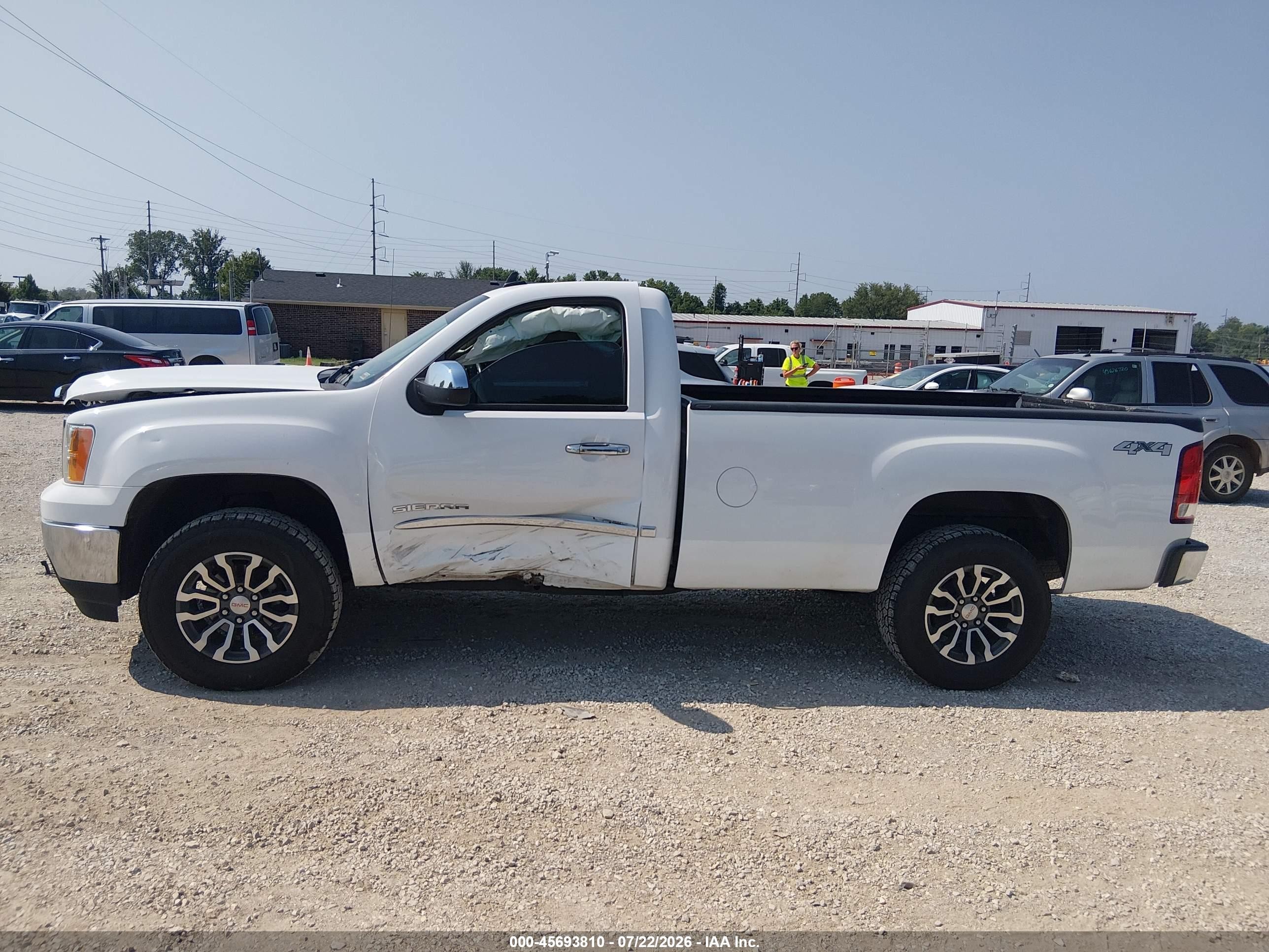 2013 Gmc Sierra 1500 Sle Белый vin: 1GTN2VE04DZ358824