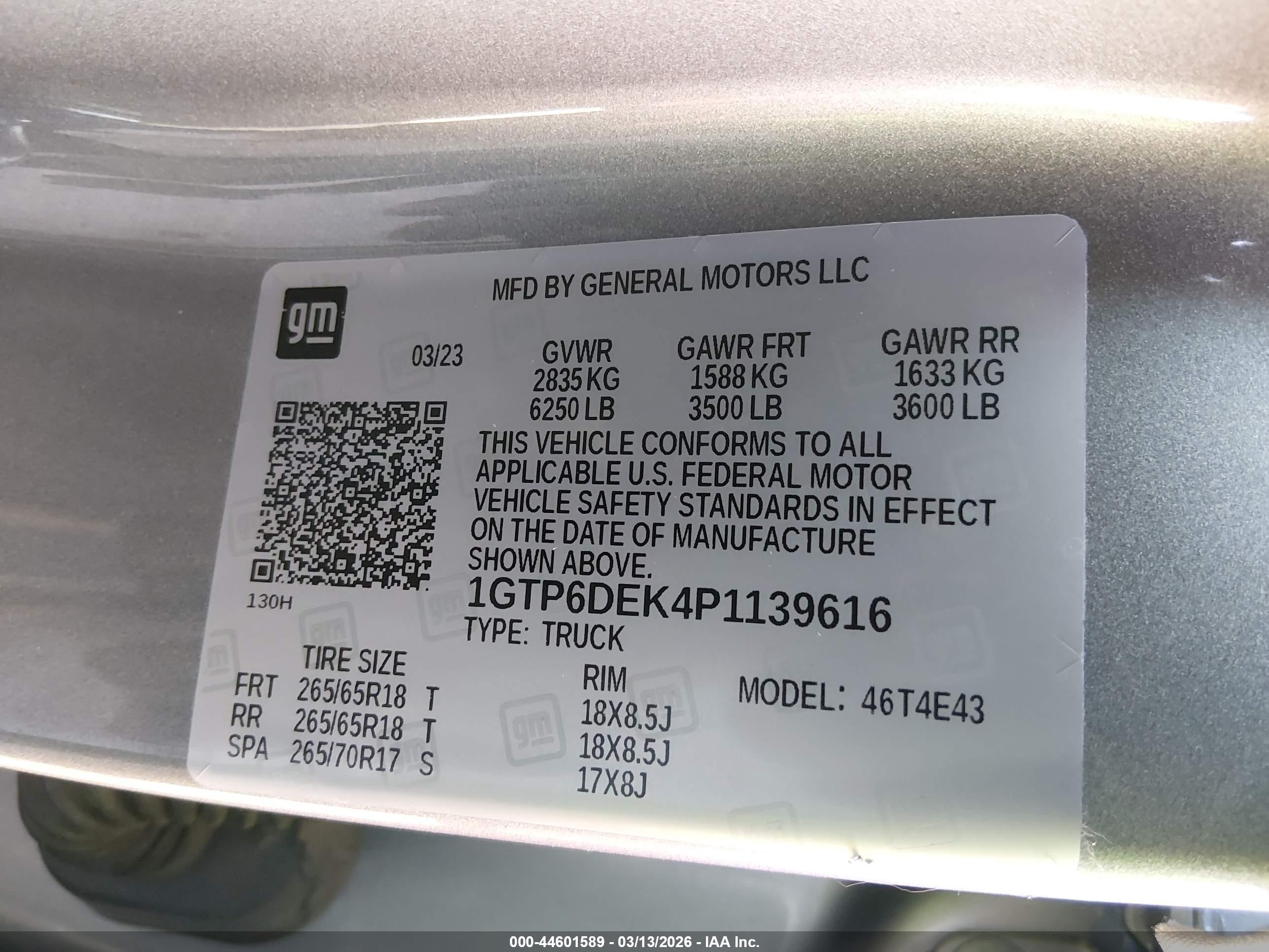 2023 Gmc Canyon 4wd  Short Box At4 Gray vin: 1GTP6DEK4P1139616