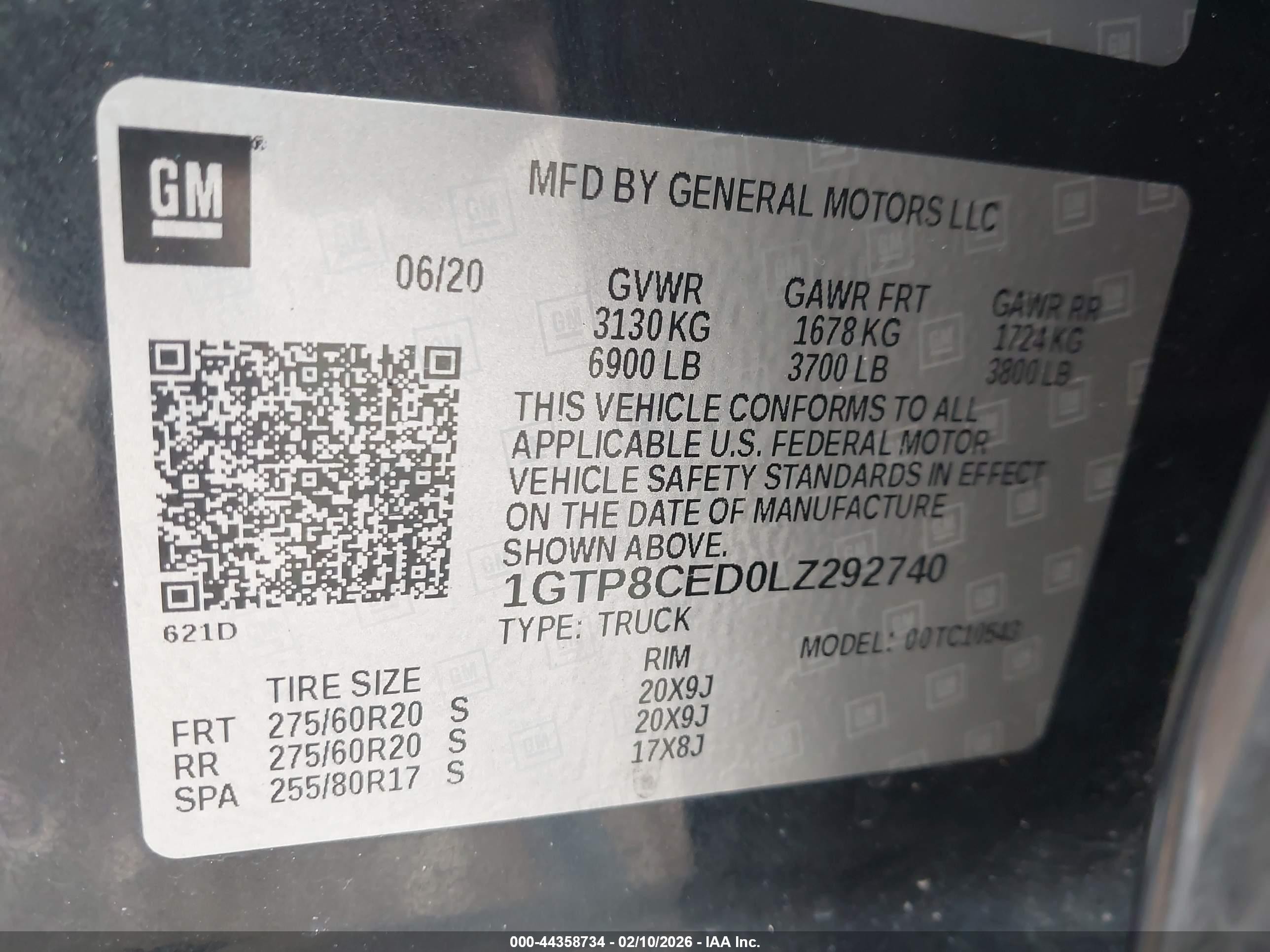 2020 Gmc Sierra 1500 2wd  Short Box Elevation Black vin: 1GTP8CED0LZ292740