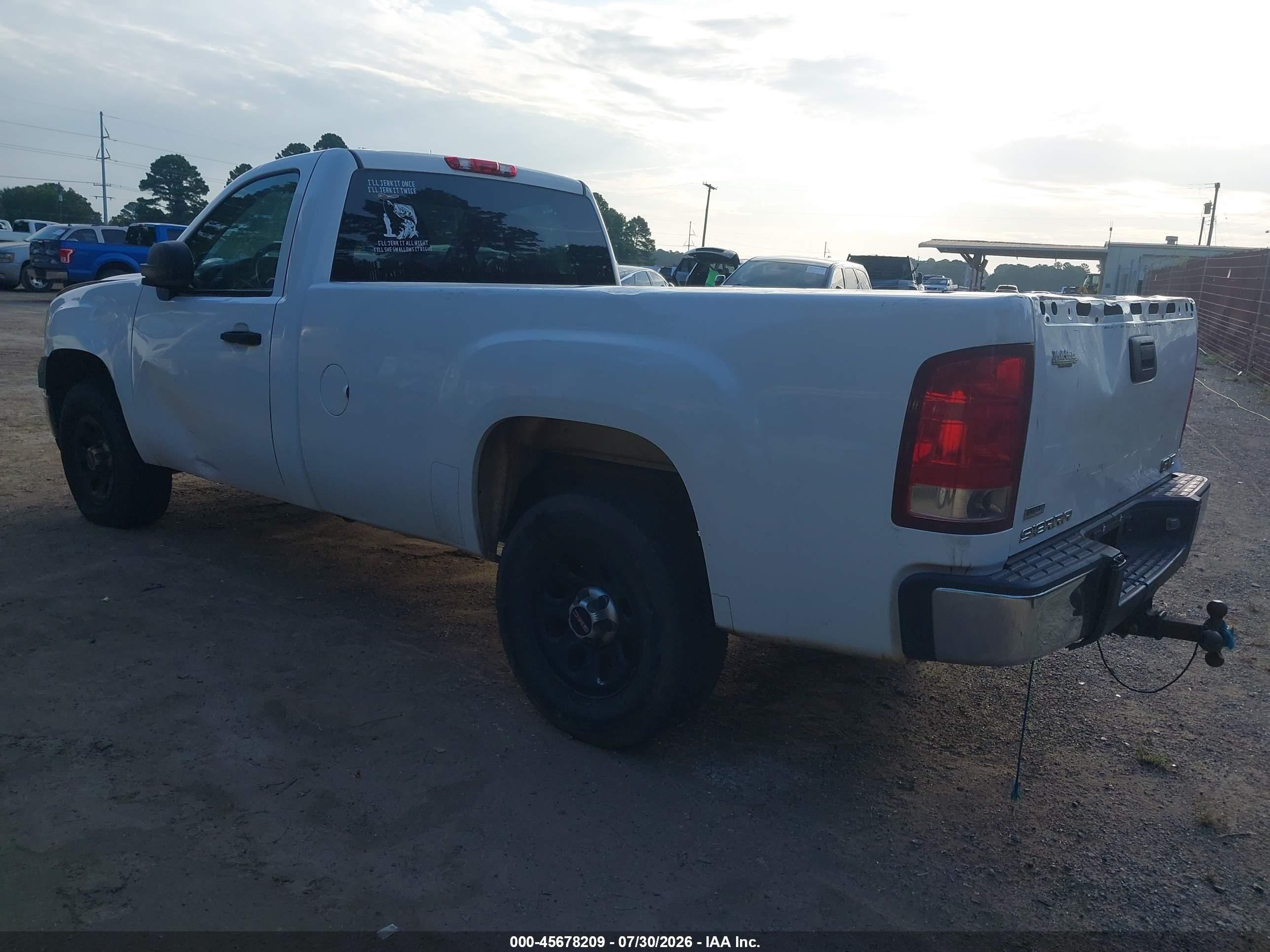 2010 Gmc Sierra 1500 Work Truck White vin: 1GTPCTEA8AZ251676