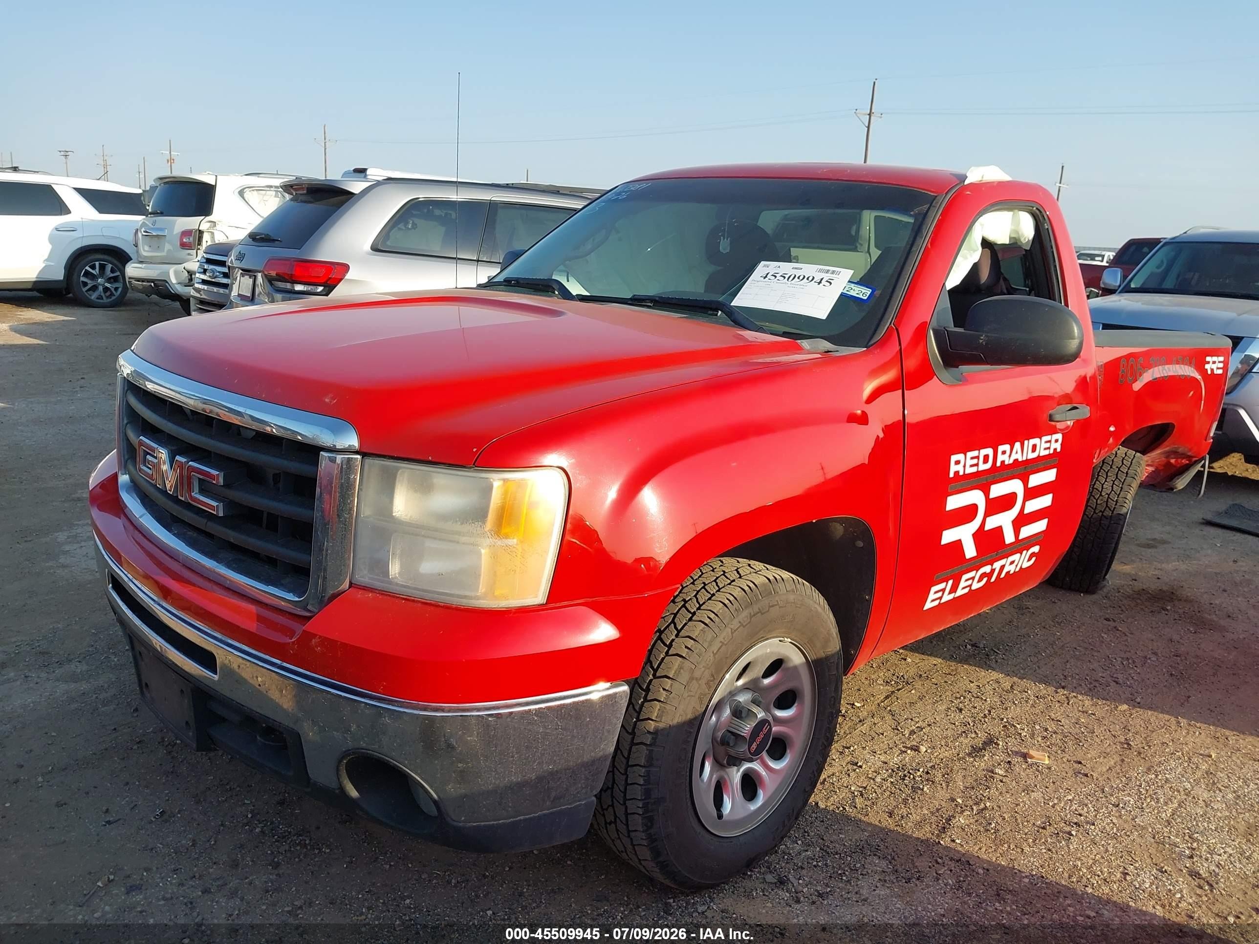 2010 Gmc Sierra 1500 Work Truck Red vin: 1GTPCTEX4AZ293735