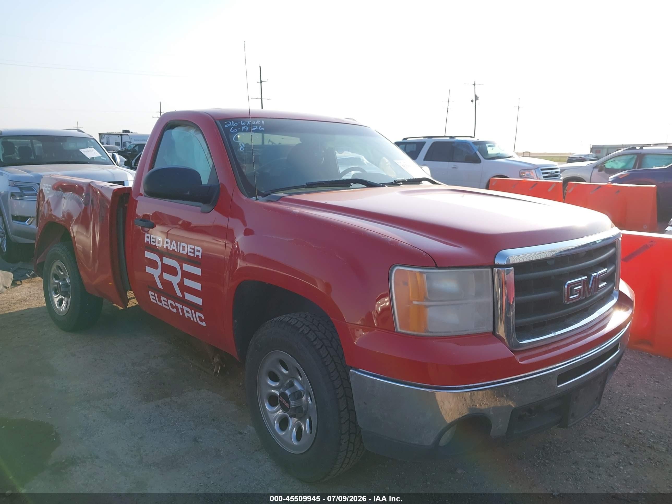 2010 Gmc Sierra 1500 Work Truck Red vin: 1GTPCTEX4AZ293735