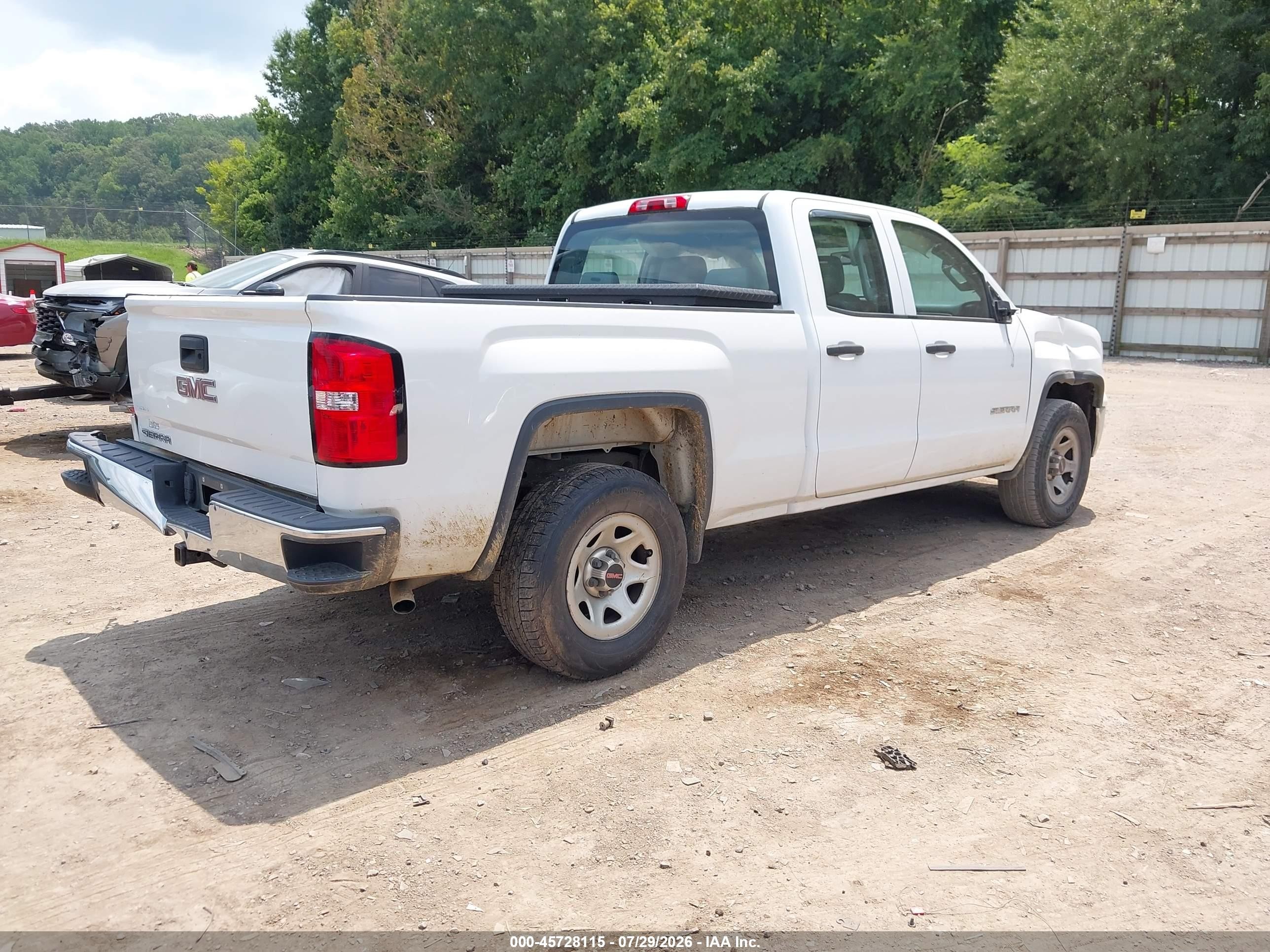 2015 Gmc Sierra 1500   White vin: 1GTR1TEC0FZ326376