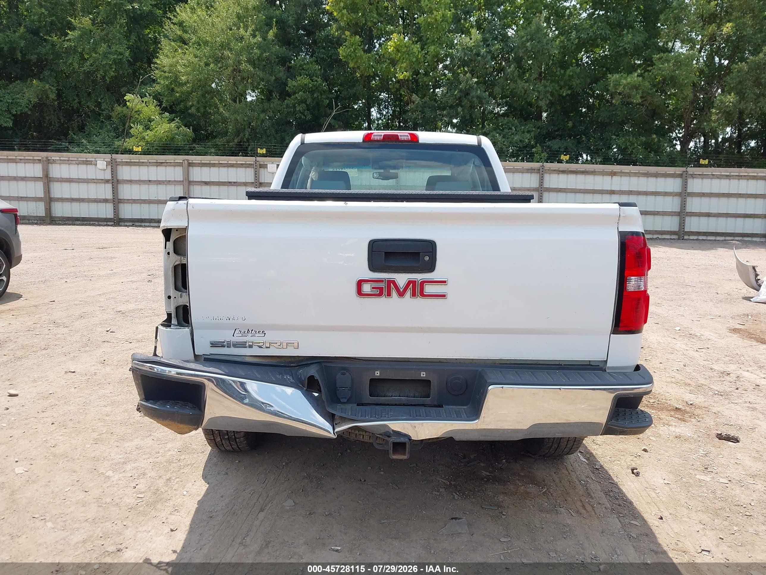 2015 Gmc Sierra 1500   White vin: 1GTR1TEC0FZ326376