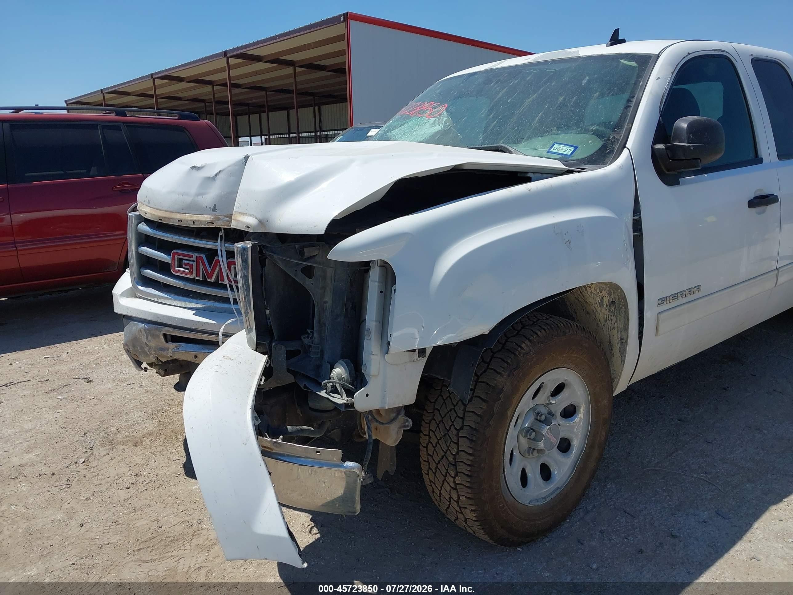 2012 Gmc Sierra 1500 Sl White vin: 1GTR1UEA7CZ348732
