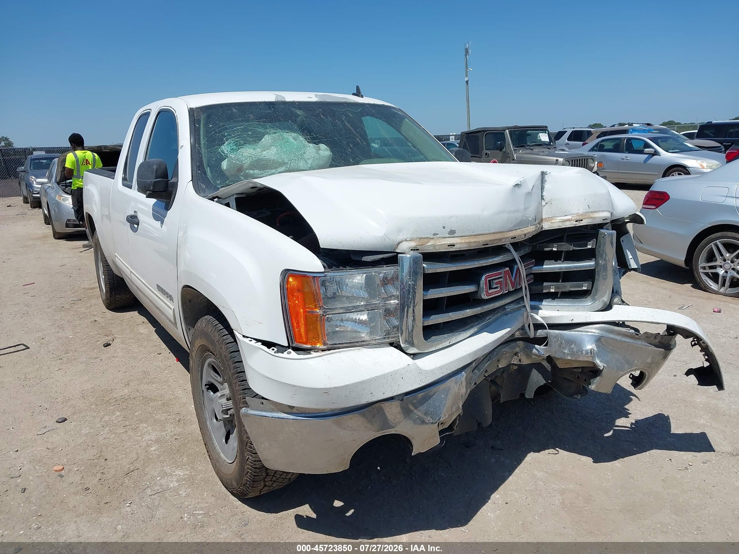 2012 Gmc Sierra 1500 Sl White vin: 1GTR1UEA7CZ348732