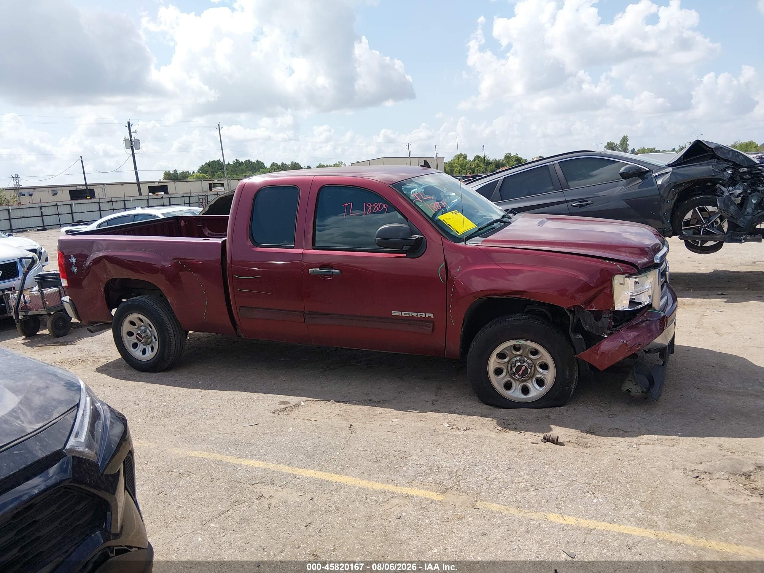 2013 Gmc Sierra 1500 Sl Red vin: 1GTR1UEA7DZ323380