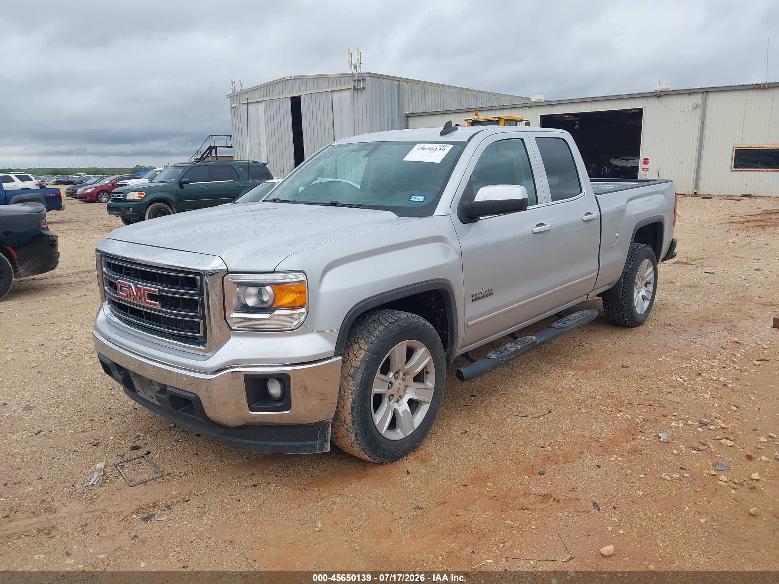 2015 Gmc Sierra 1500 Sle Silver vin: 1GTR1UEC1FZ264475