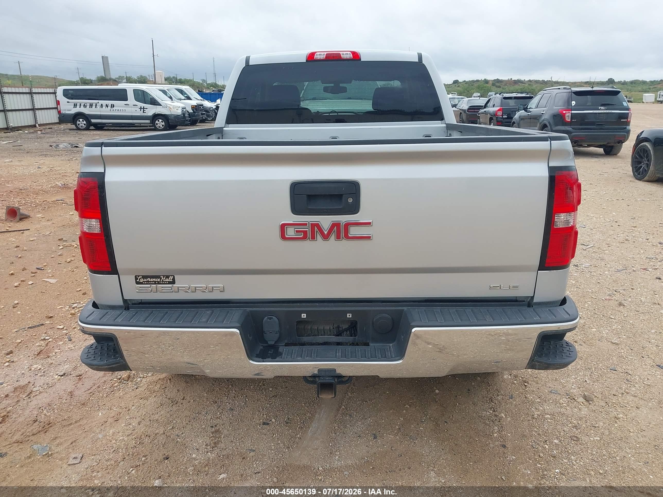 2015 Gmc Sierra 1500 Sle Silver vin: 1GTR1UEC1FZ264475