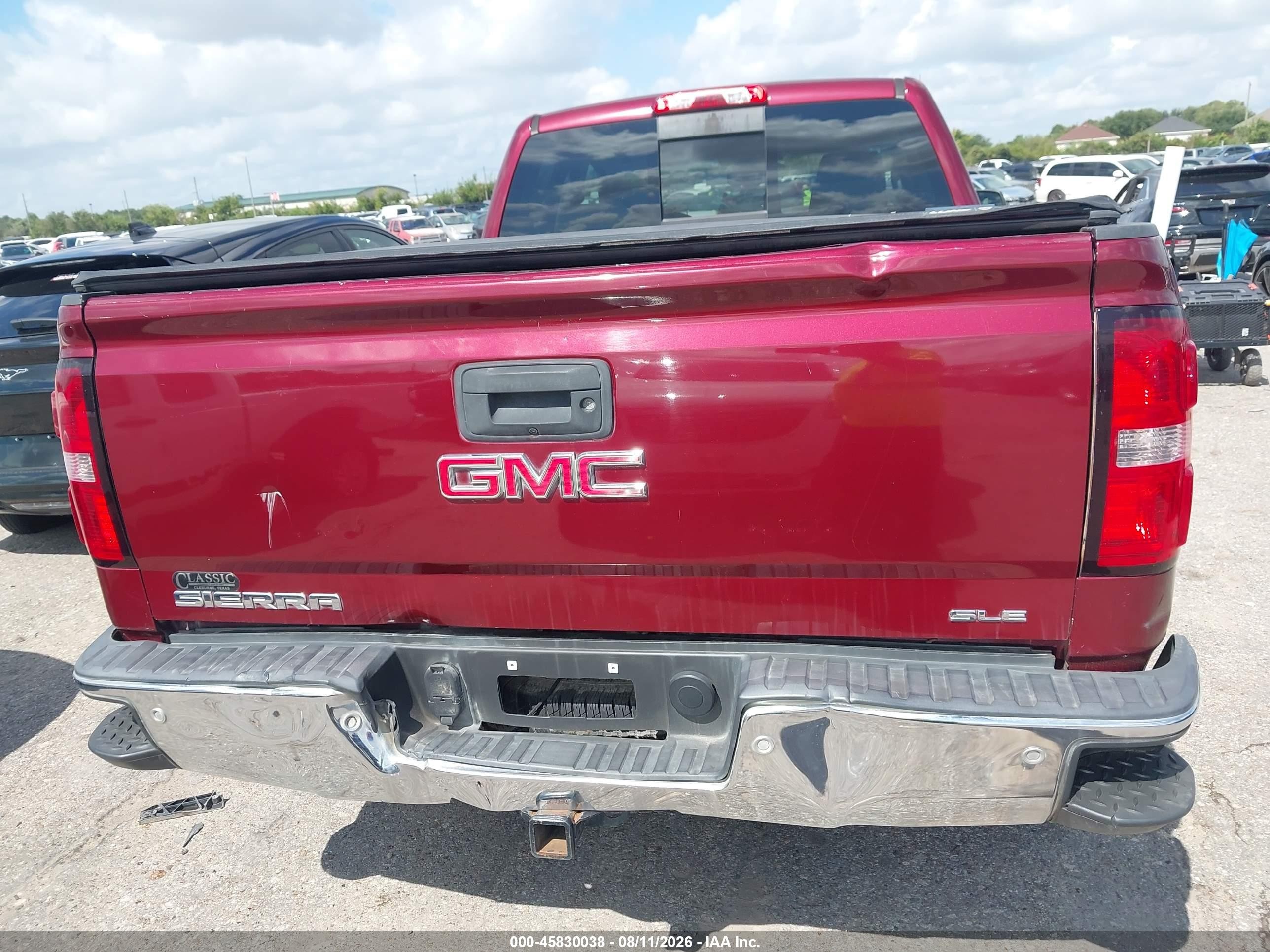 2015 Gmc Sierra 1500 Sle Бордовый vin: 1GTR1UEC1FZ388911