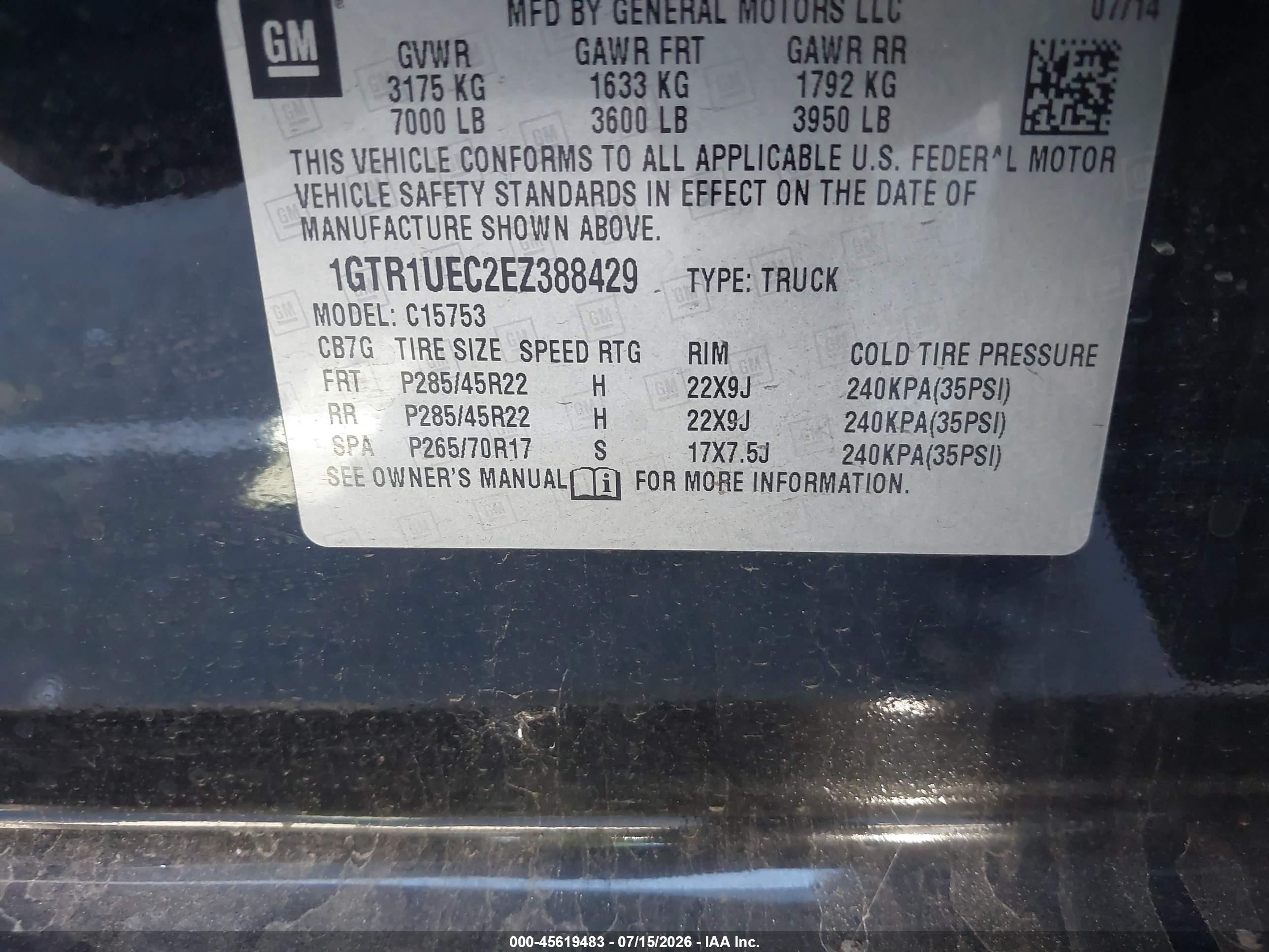 2014 Gmc Sierra 1500 Sle Black vin: 1GTR1UEC2EZ388429