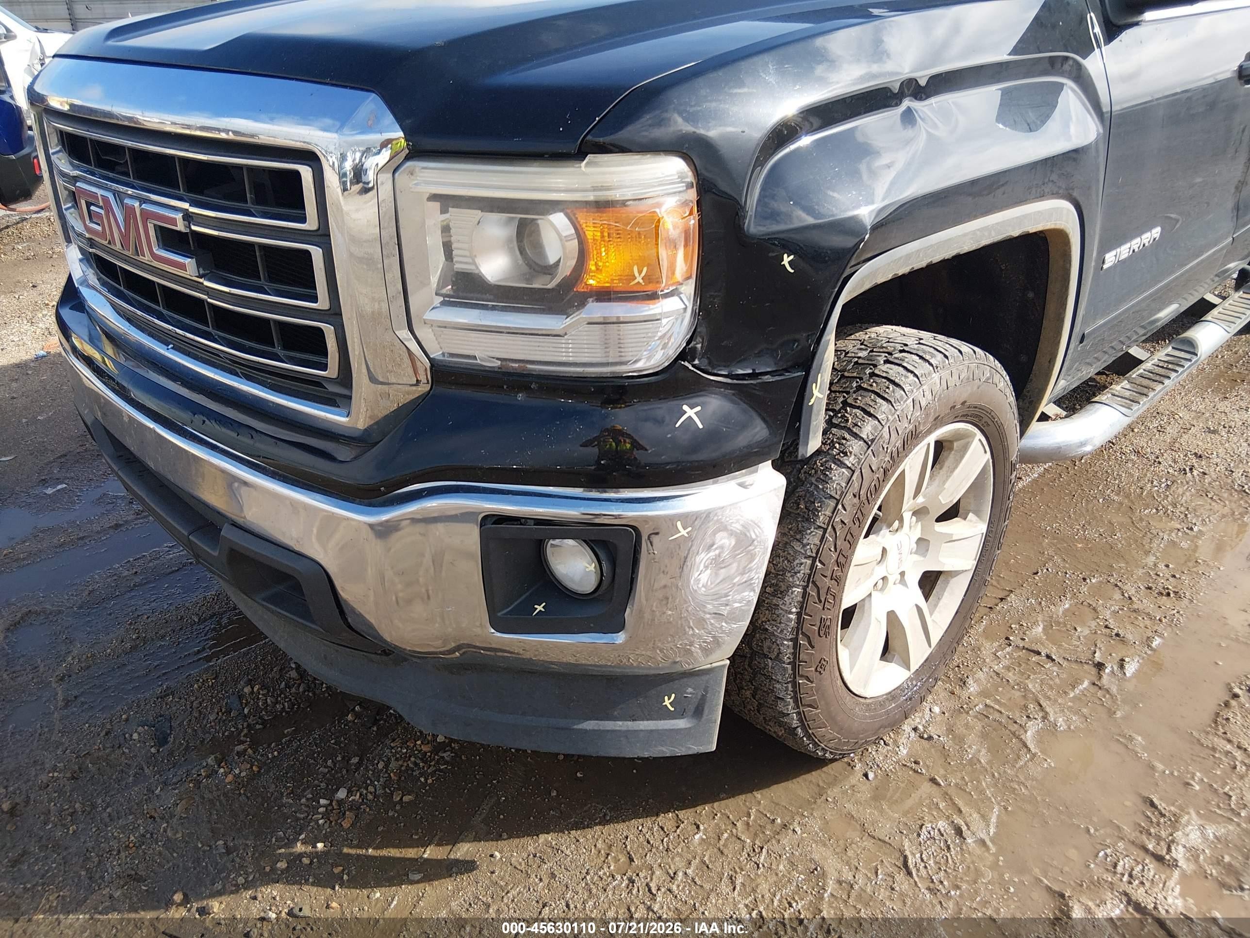 2014 Gmc Sierra 1500 Sle Черный vin: 1GTR1UEC6EZ373254