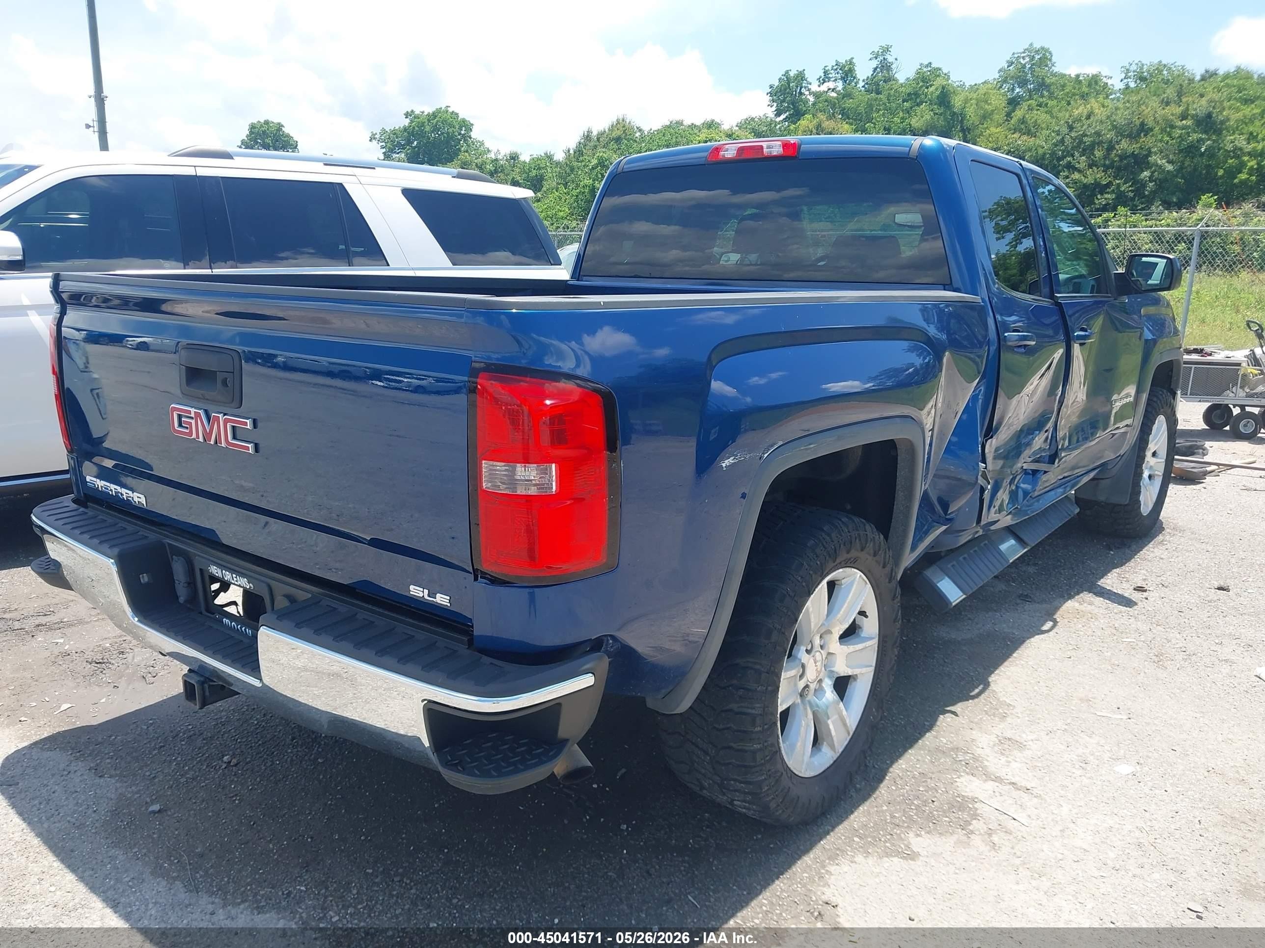 2015 Gmc Sierra 1500 Sle Синий vin: 1GTR1UEC6FZ174139
