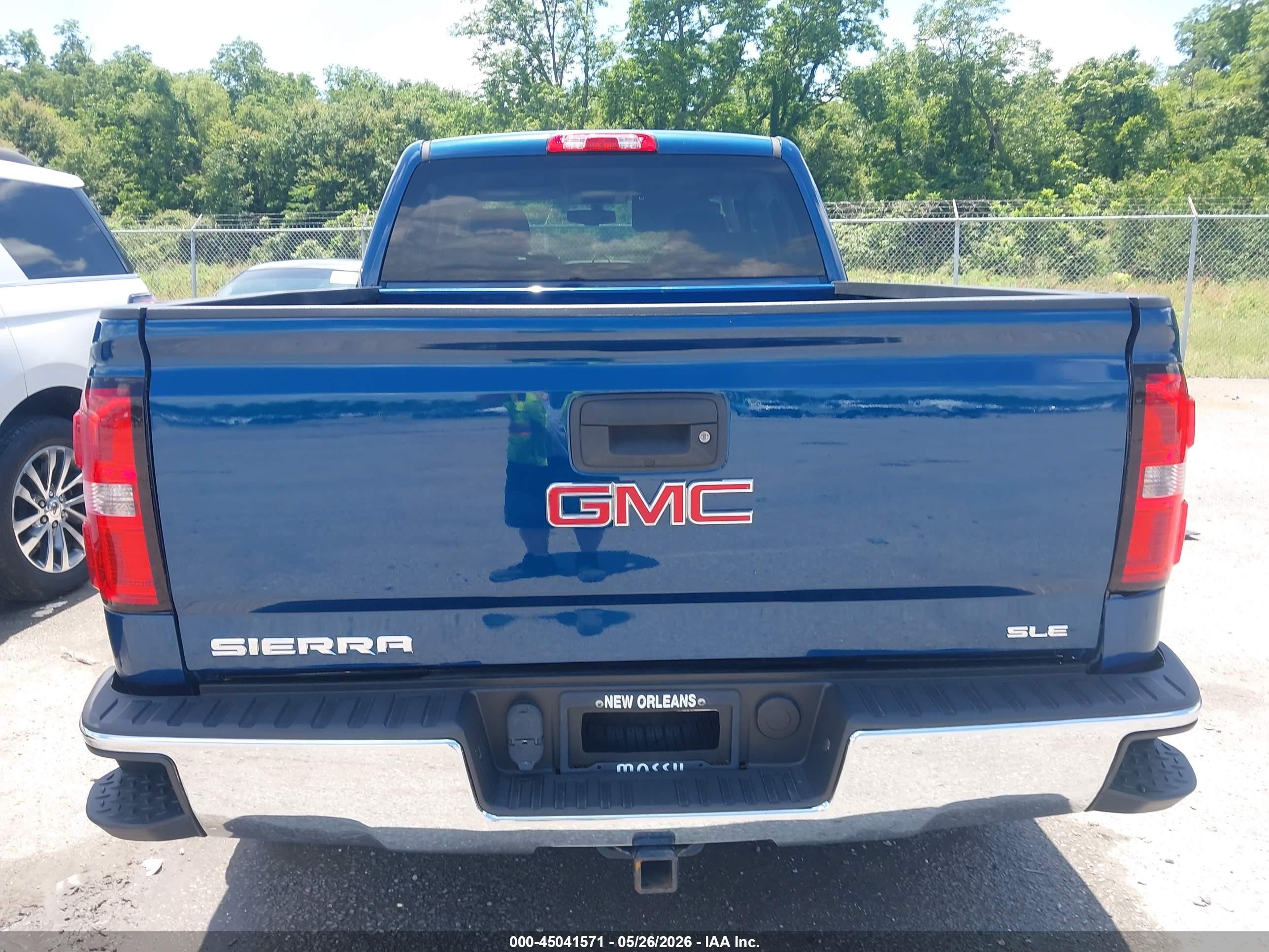 2015 Gmc Sierra 1500 Sle Синий vin: 1GTR1UEC6FZ174139