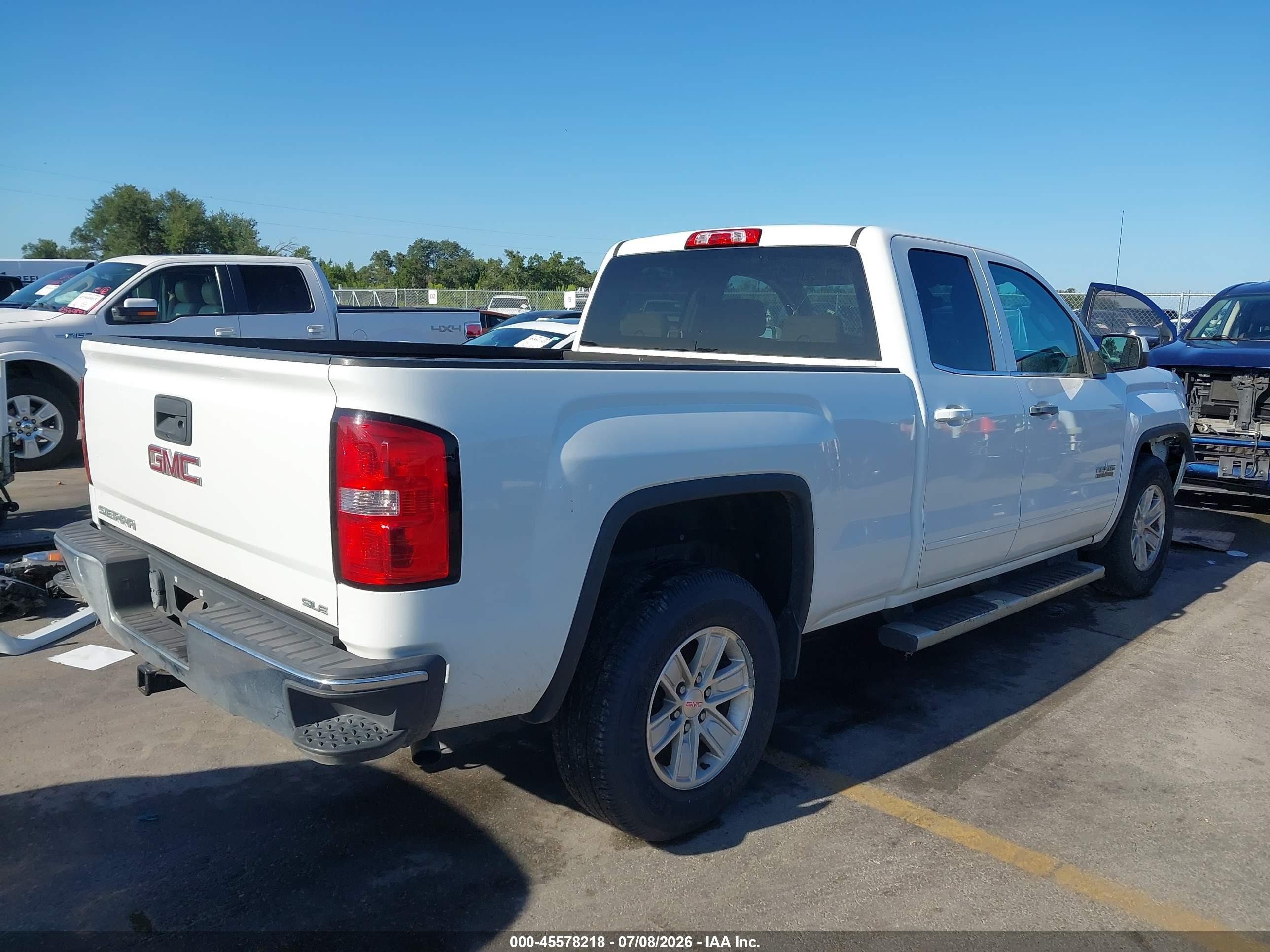 2015 Gmc Sierra 1500 Sle Белый vin: 1GTR1UEC6FZ351336