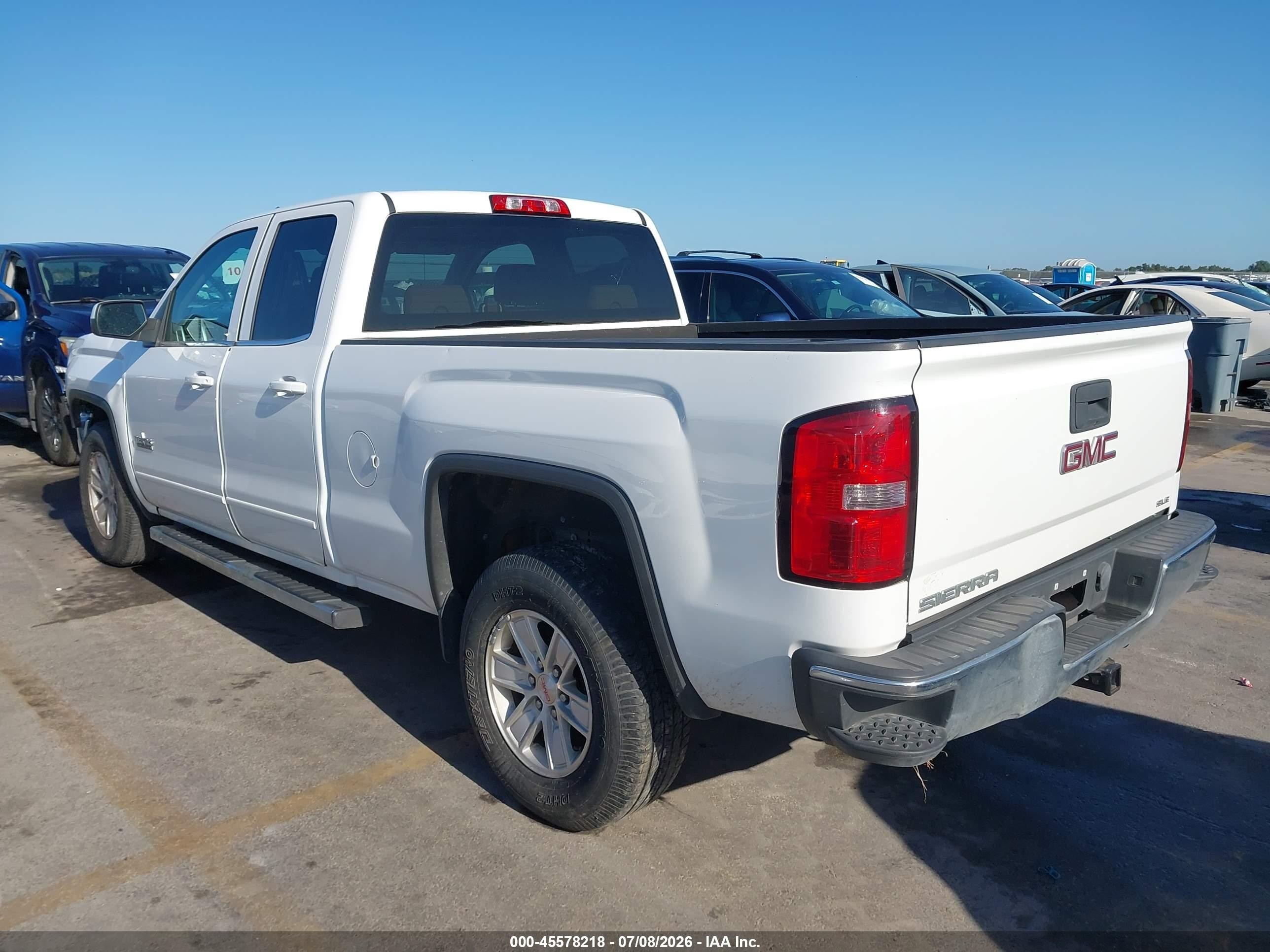 2015 Gmc Sierra 1500 Sle Белый vin: 1GTR1UEC6FZ351336