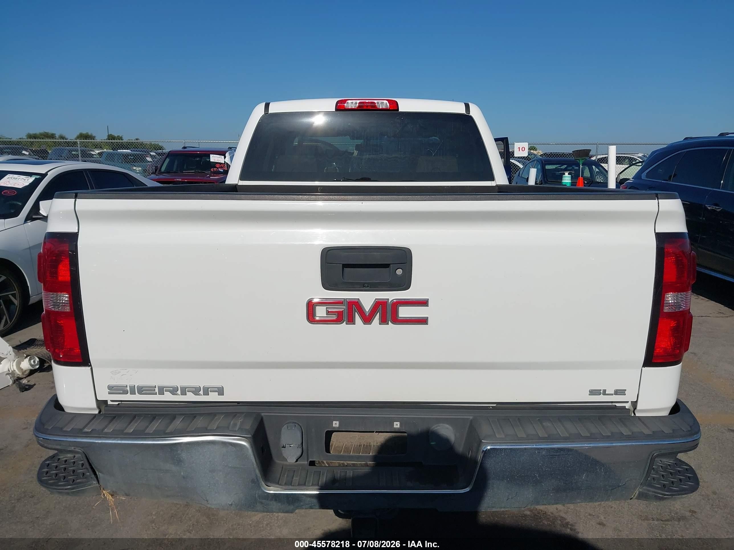 2015 Gmc Sierra 1500 Sle Белый vin: 1GTR1UEC6FZ351336