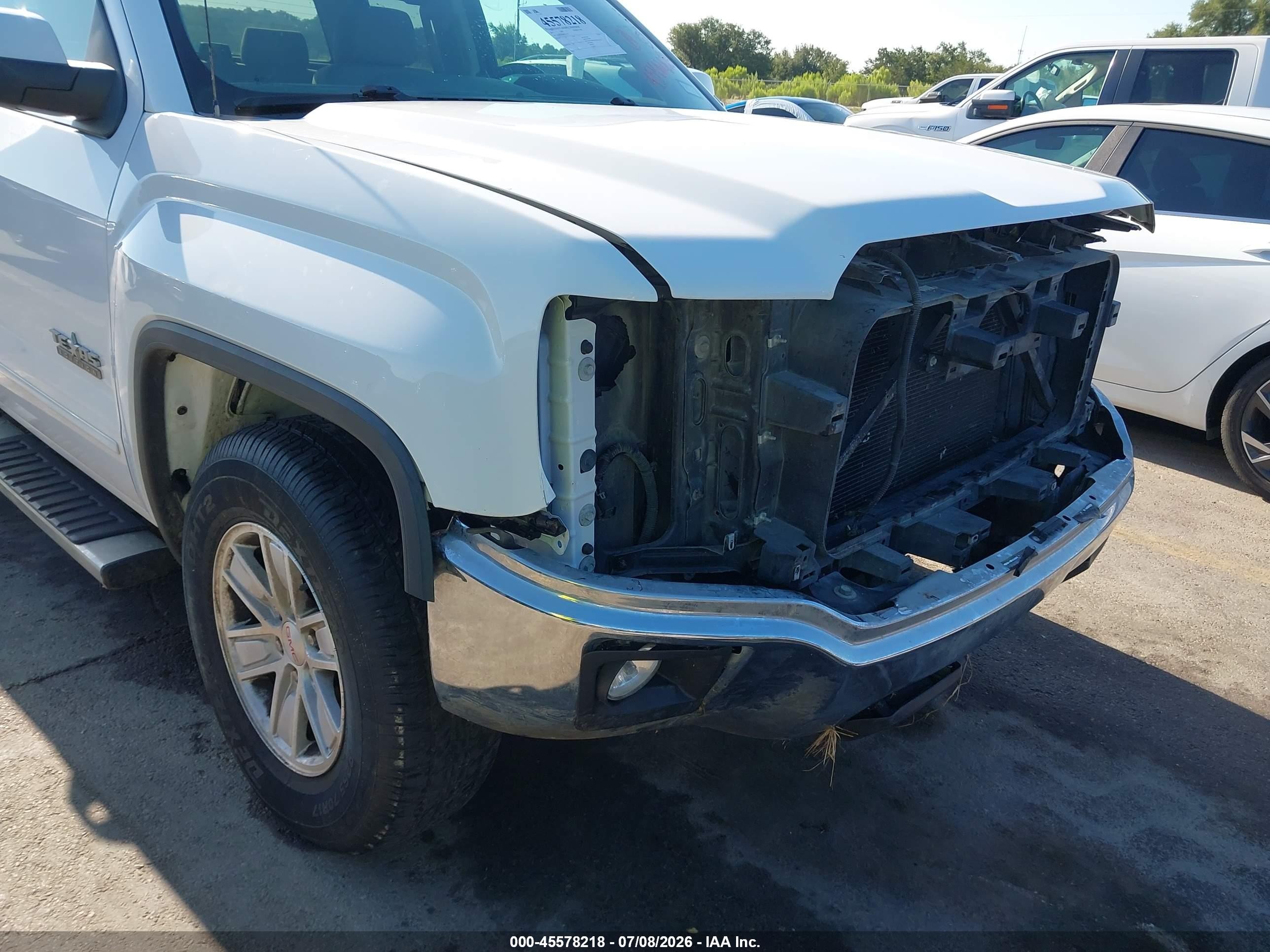 2015 Gmc Sierra 1500 Sle Белый vin: 1GTR1UEC6FZ351336