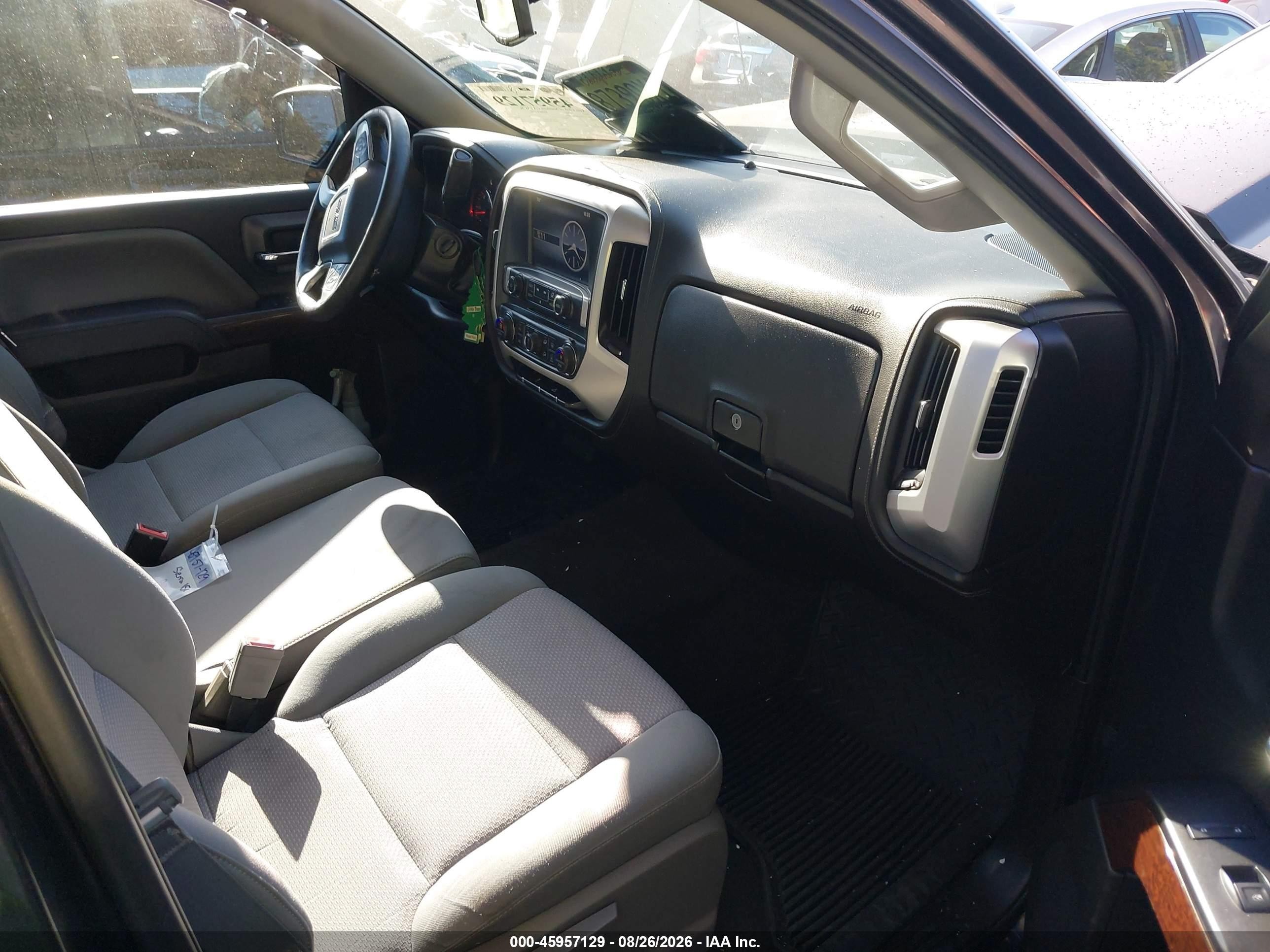 2015 Gmc Sierra 1500 Sle Gray vin: 1GTR1UEC6FZ390296