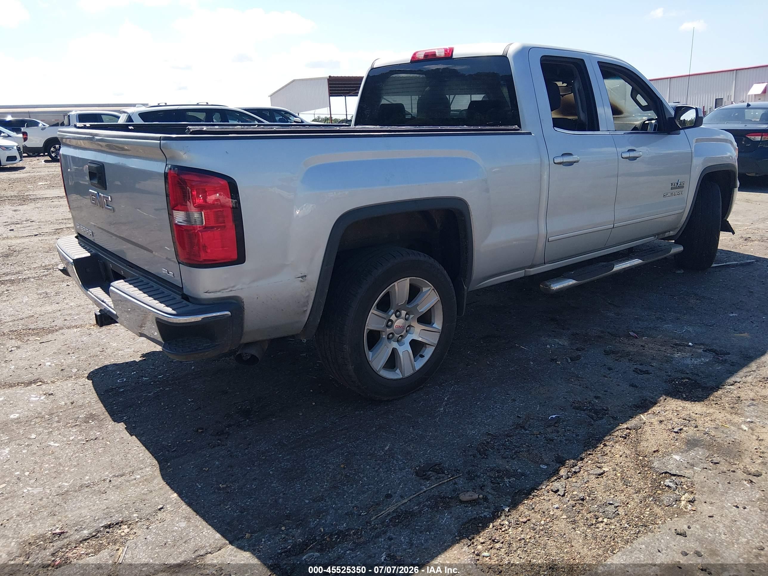 2014 Gmc Sierra 1500 Sle Silver vin: 1GTR1UEC7EZ119987