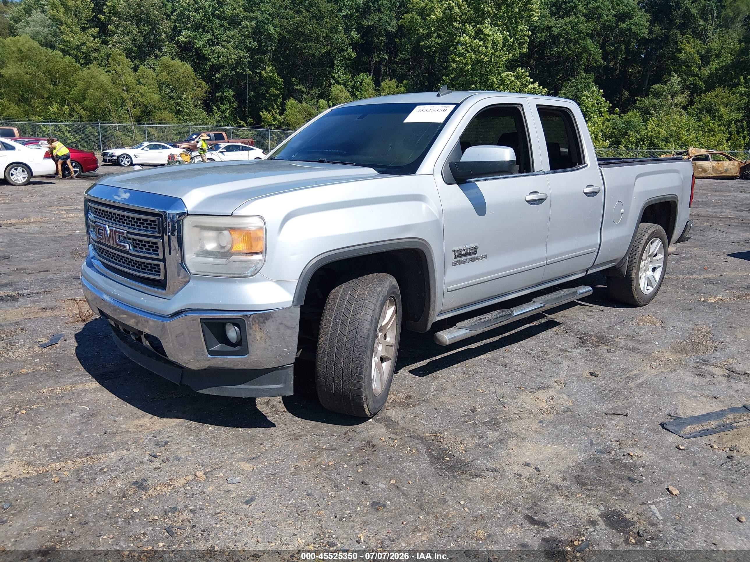 2014 Gmc Sierra 1500 Sle Silver vin: 1GTR1UEC7EZ119987