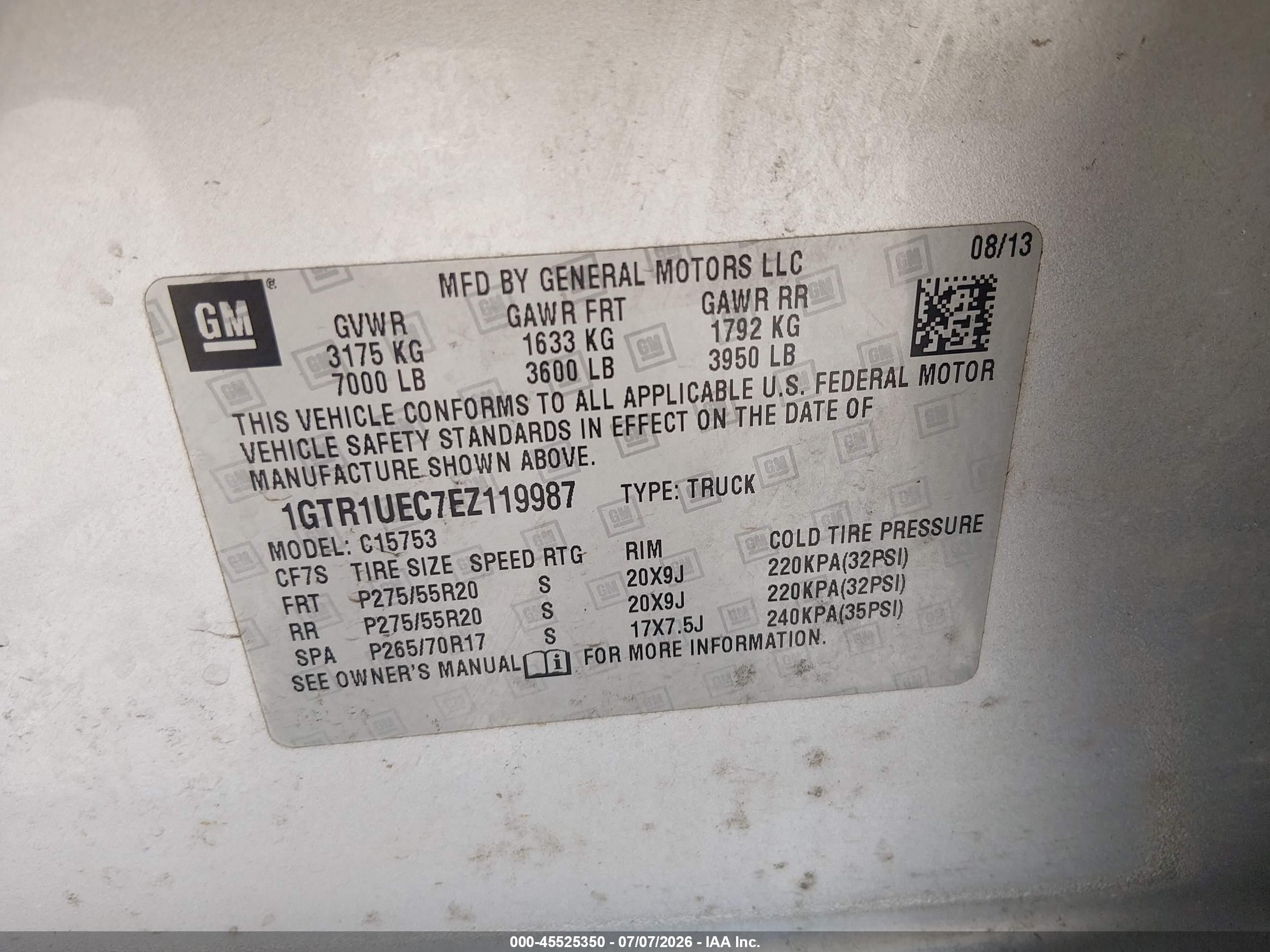 2014 Gmc Sierra 1500 Sle Silver vin: 1GTR1UEC7EZ119987
