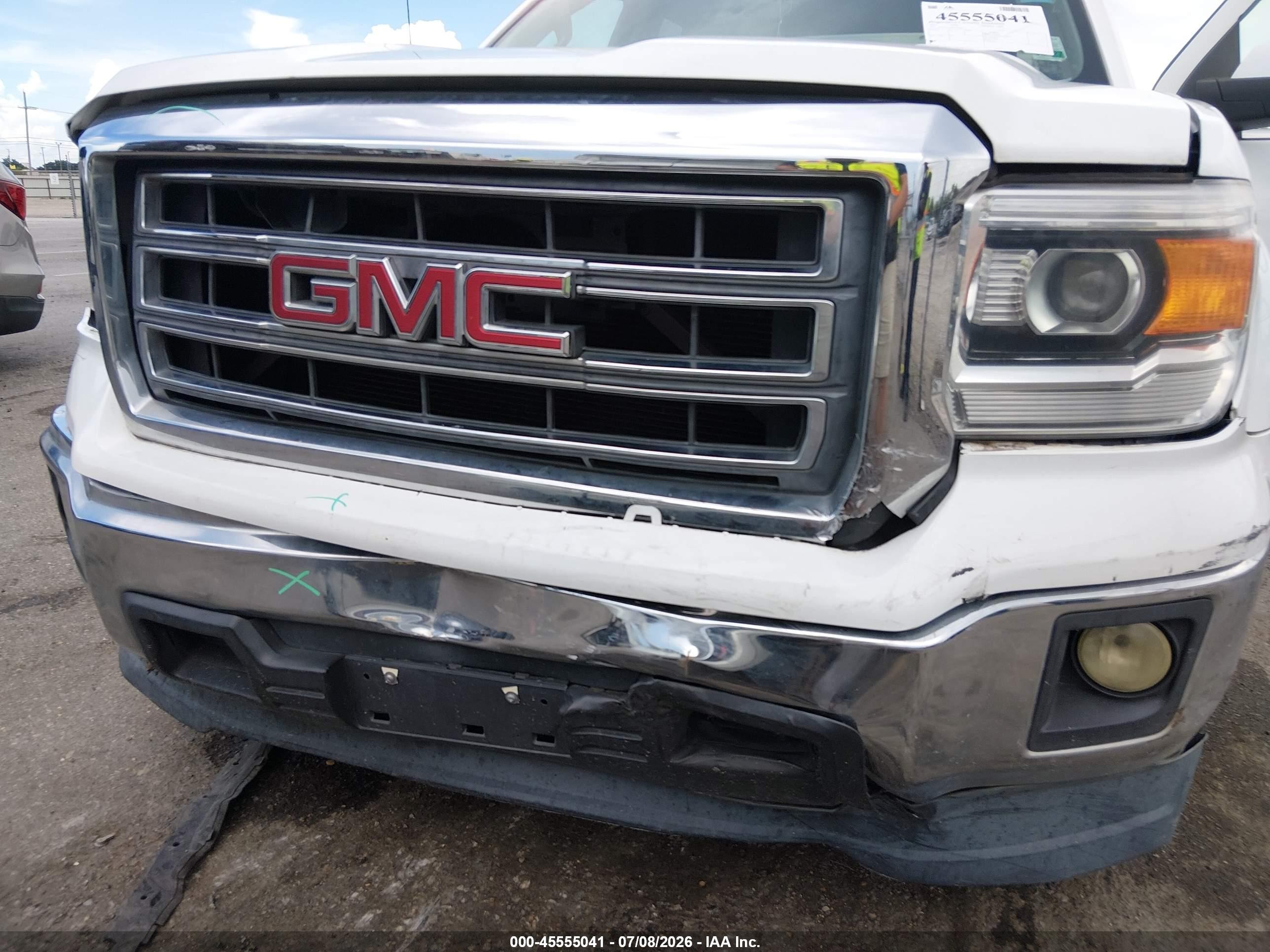 2015 Gmc Sierra 1500 Sle White vin: 1GTR1UEC8FZ397332