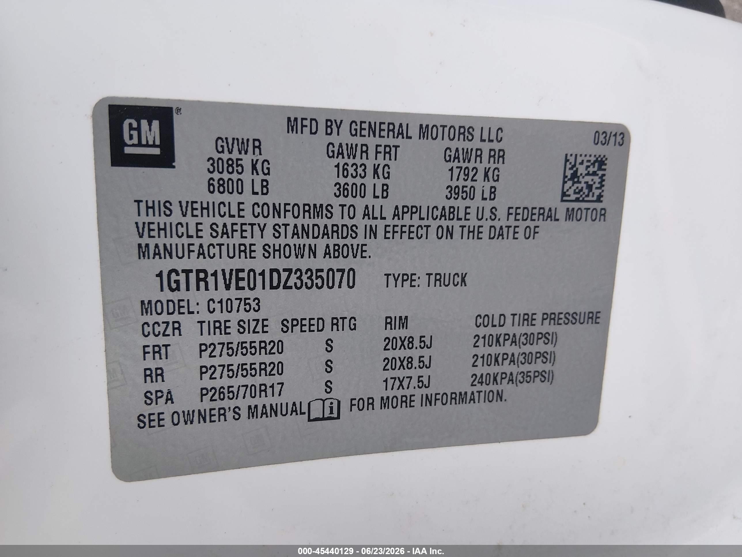 2013 Gmc Sierra 1500 Sle White vin: 1GTR1VE01DZ335070