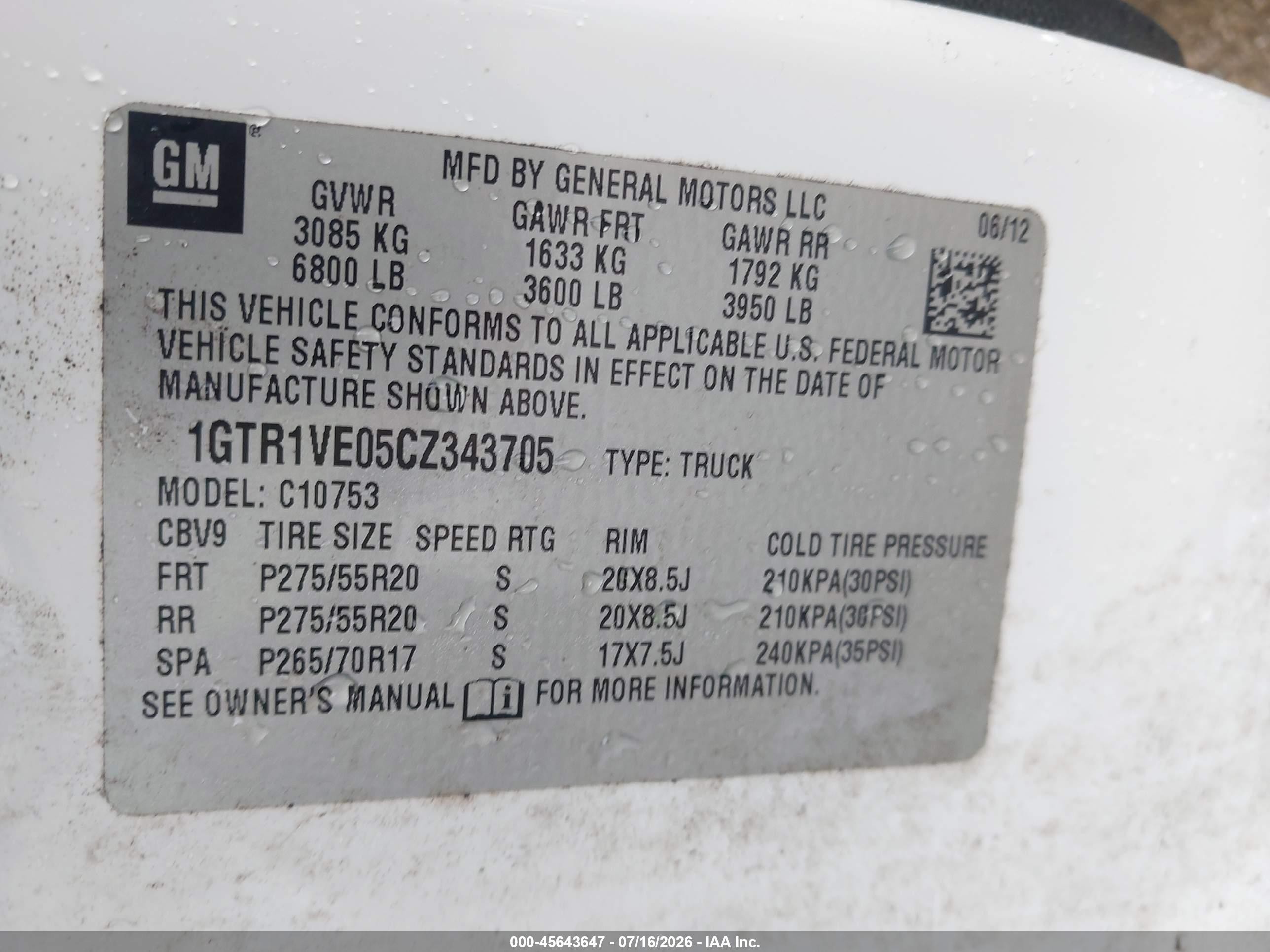 2012 Gmc Sierra 1500 Sle White vin: 1GTR1VE05CZ343705