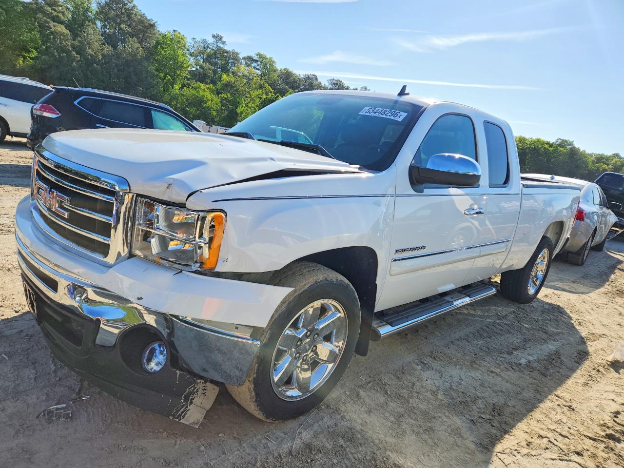 2013 Gmc Sierra K1500 Sle White vin: 1GTR1VE05DZ258333