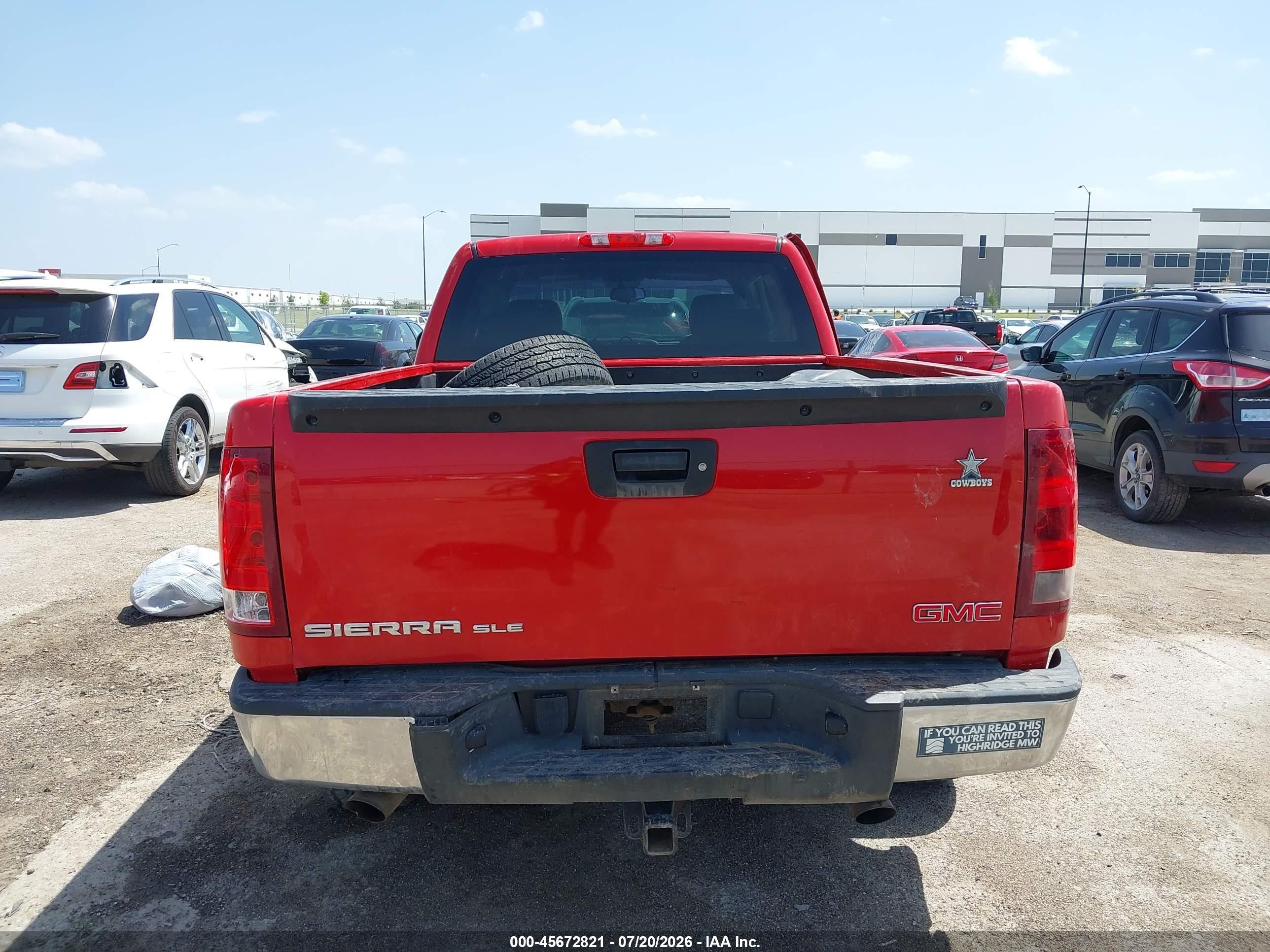 2011 Gmc Sierra 1500 Sle Red vin: 1GTR1VE09BZ460752