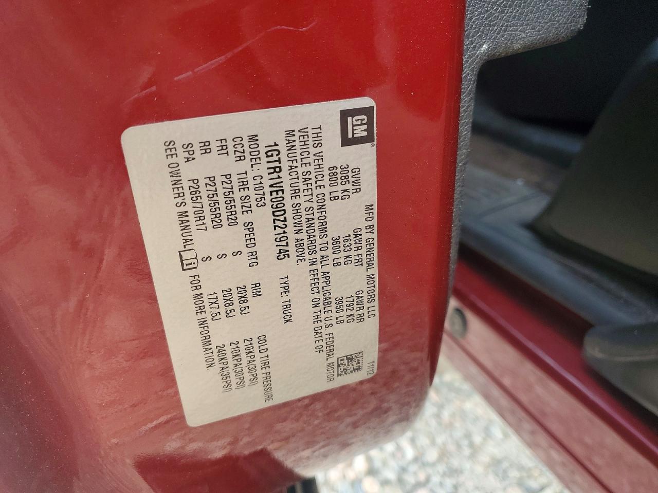 2013 Gmc Sierra C1500 Sle Red vin: 1GTR1VE09DZ219745